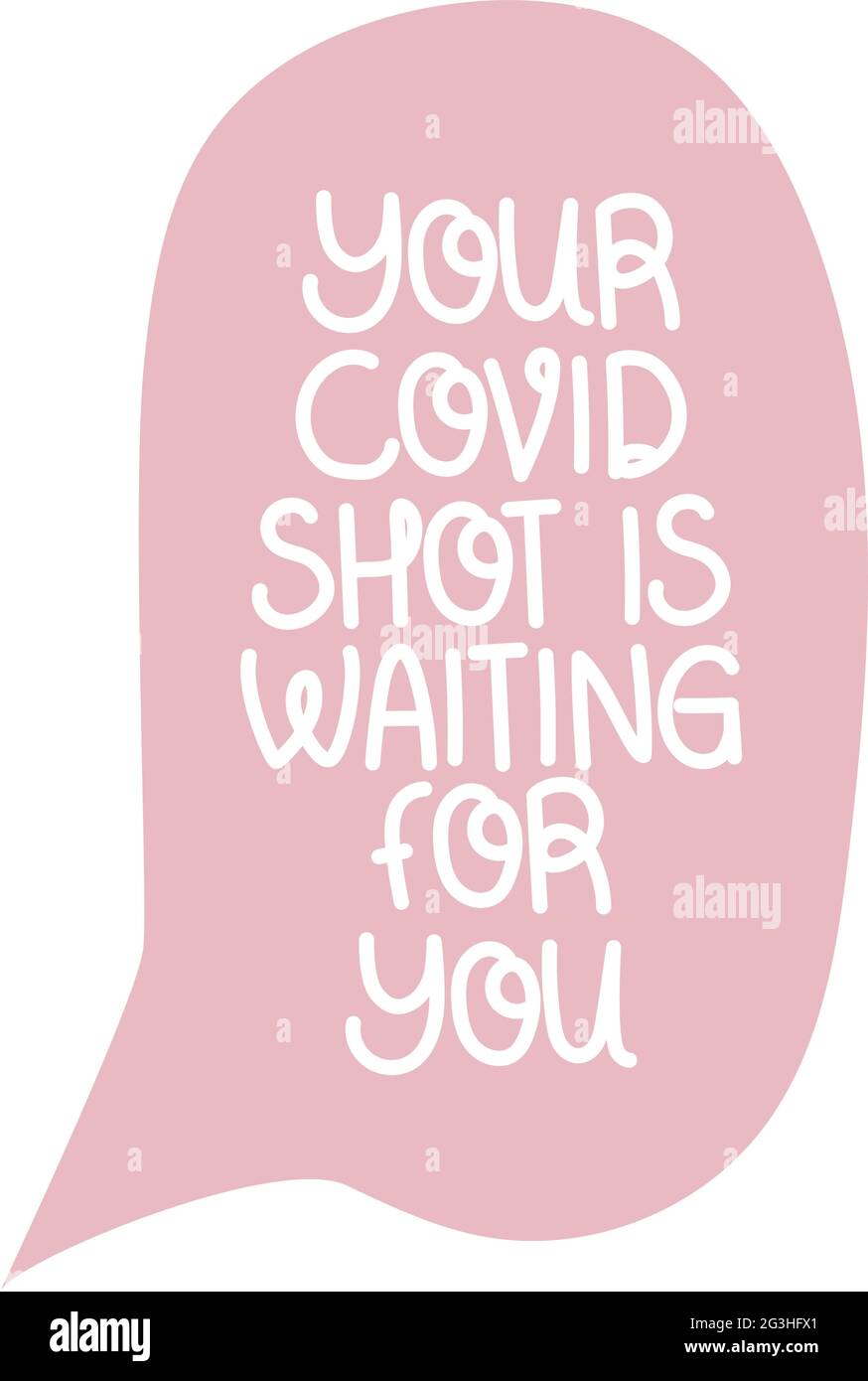 lettrage covid shot Illustration de Vecteur