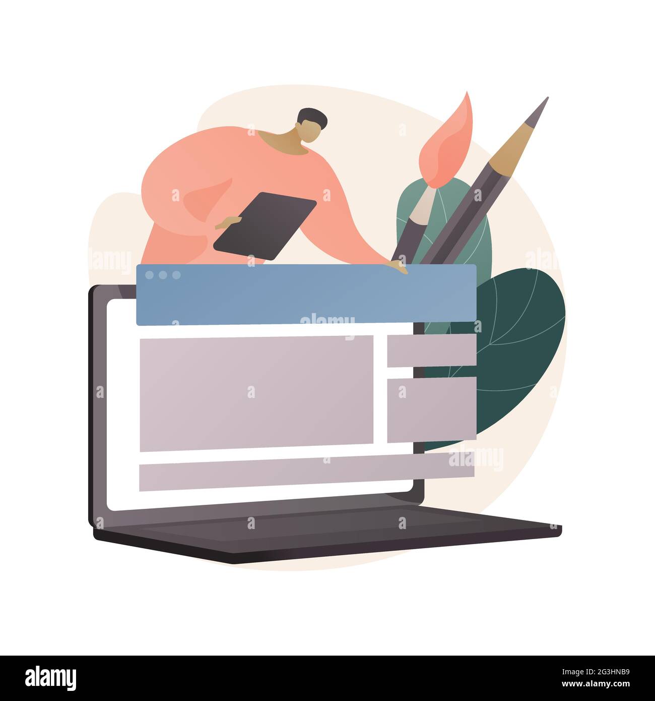 Conception du site concept abstrait illustration vectorielle. Illustration de Vecteur