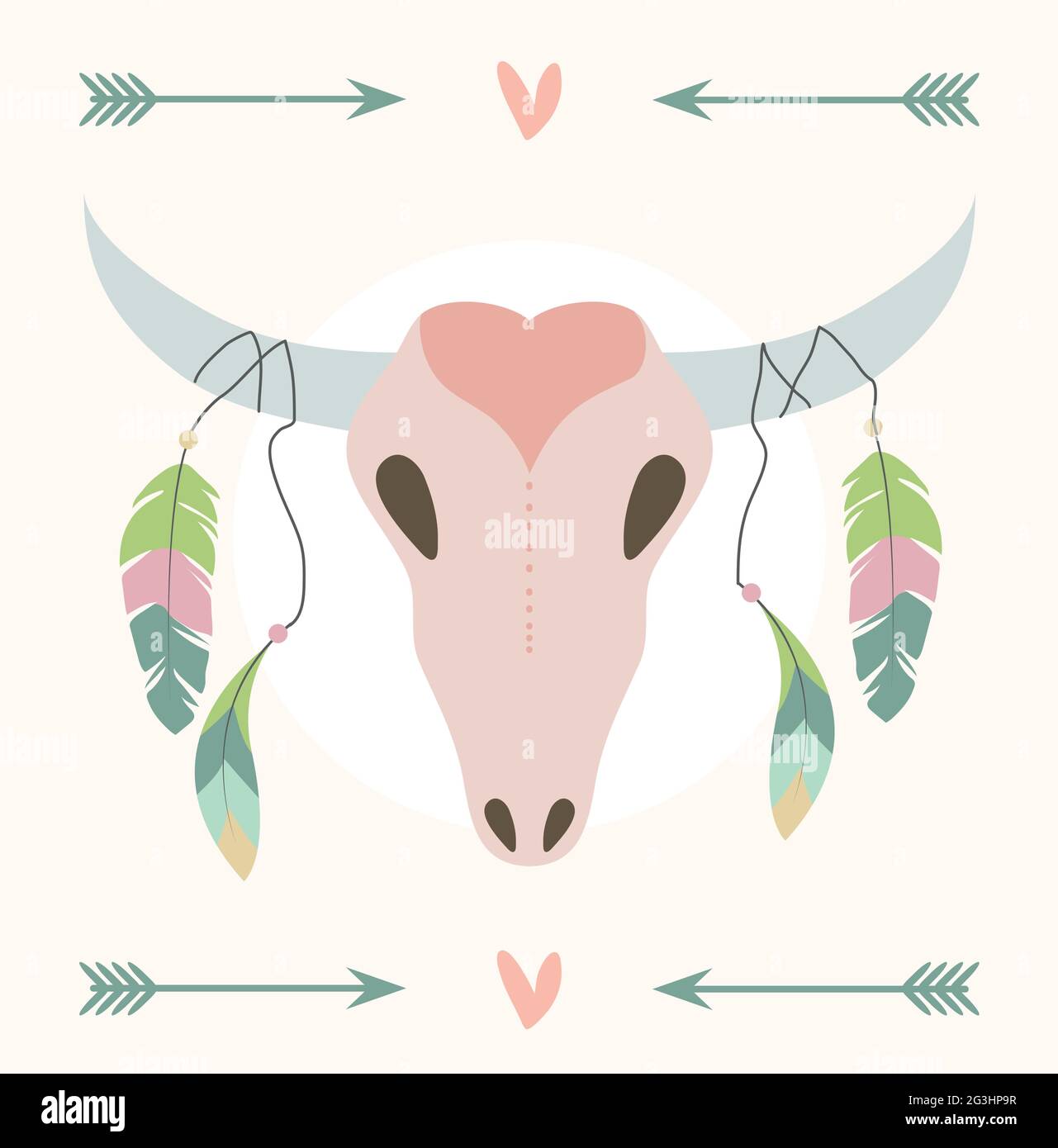 bannière de style boho Illustration de Vecteur