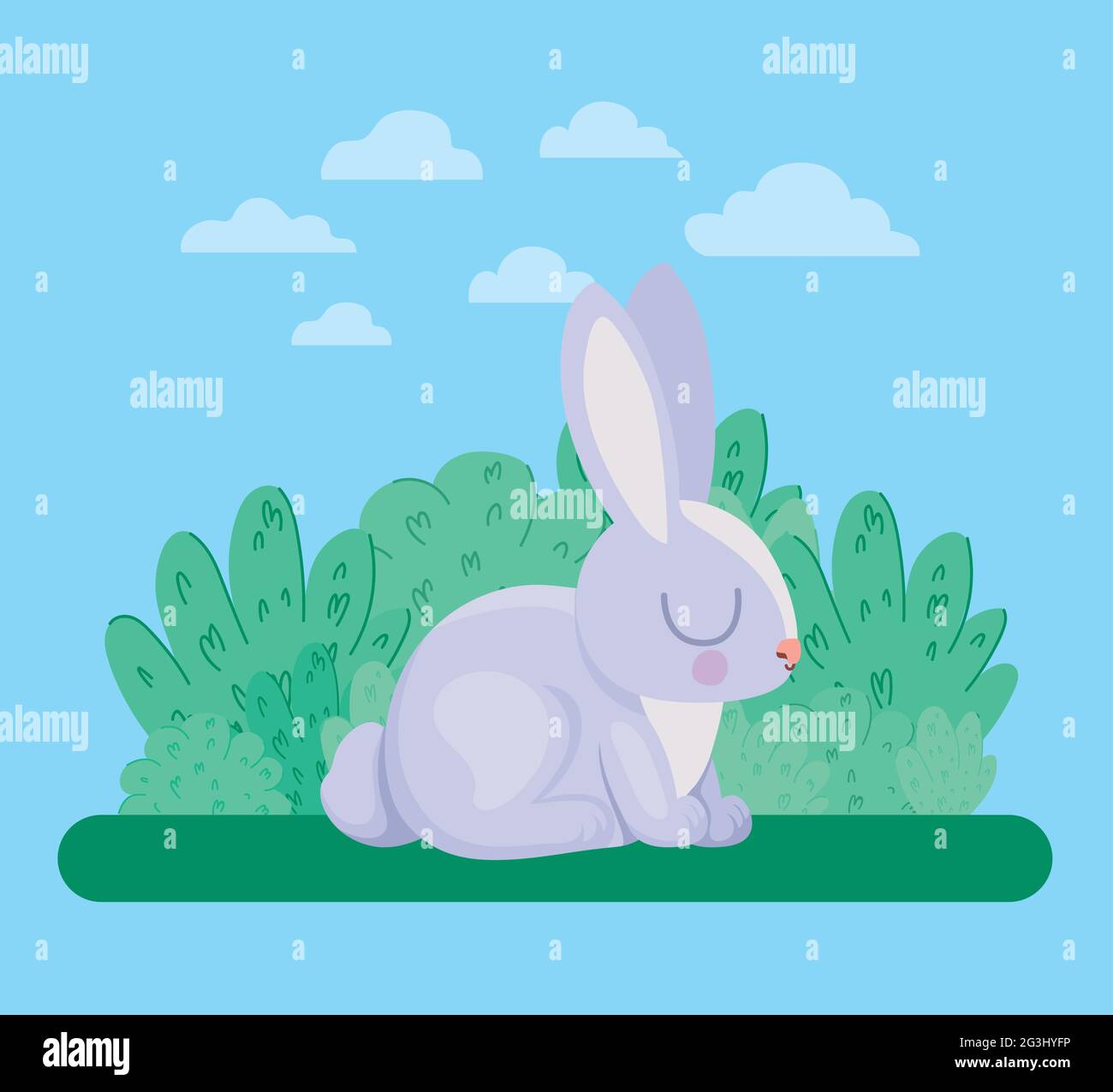 jolie illustration de lapin Illustration de Vecteur