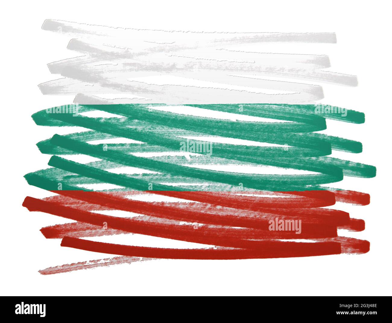 Illustration du drapeau - Bulgarie Banque D'Images