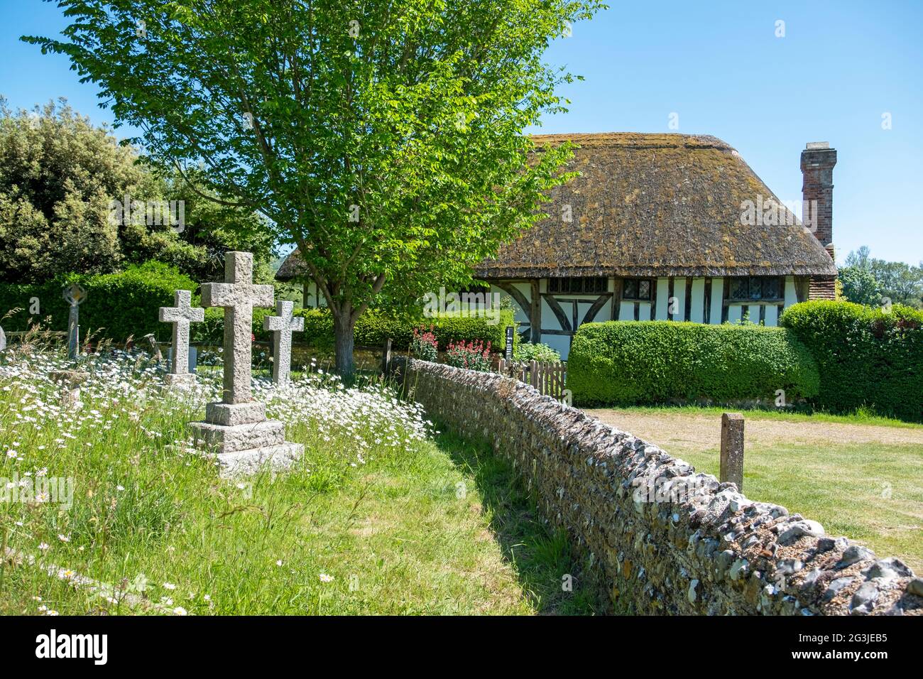 The clergé House, Alfriston, East Sussex, Royaume-Uni Banque D'Images