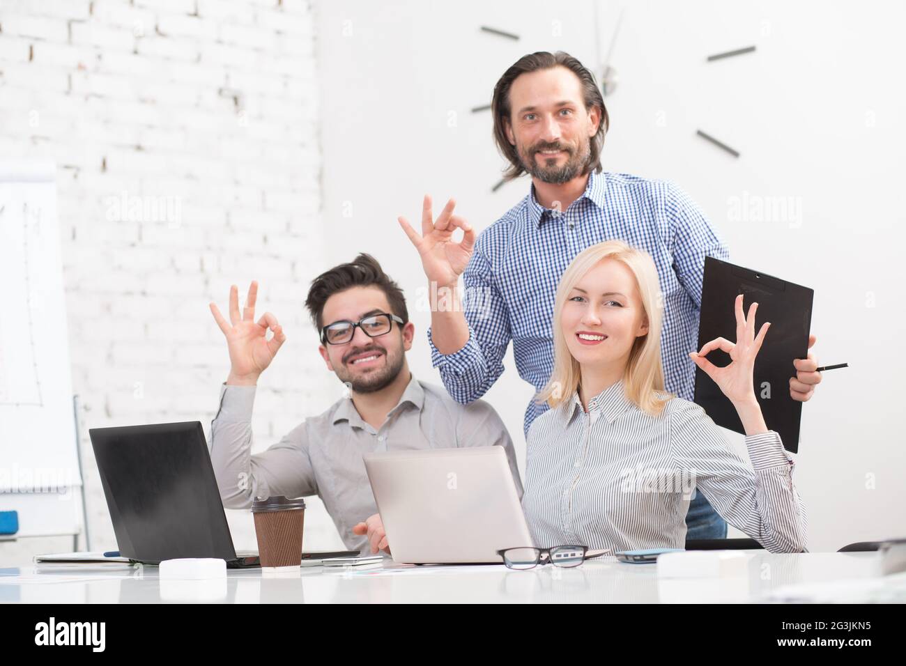 De Coworking businessteam working on project Banque D'Images