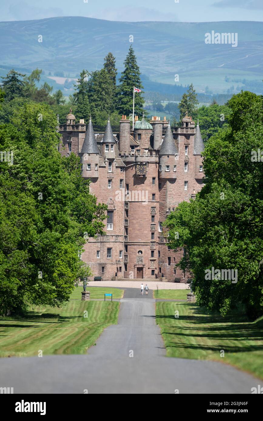 Le Château de Glamis, Angus, Scotland. Banque D'Images