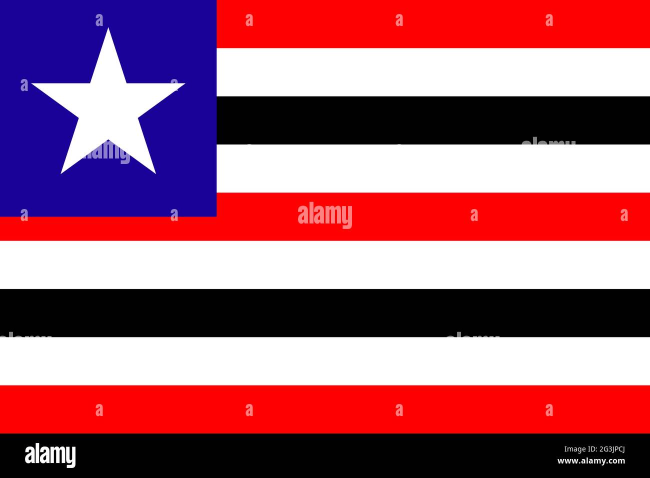 Grand drapeau plat officiel de Maranhao horizontal Banque D'Images