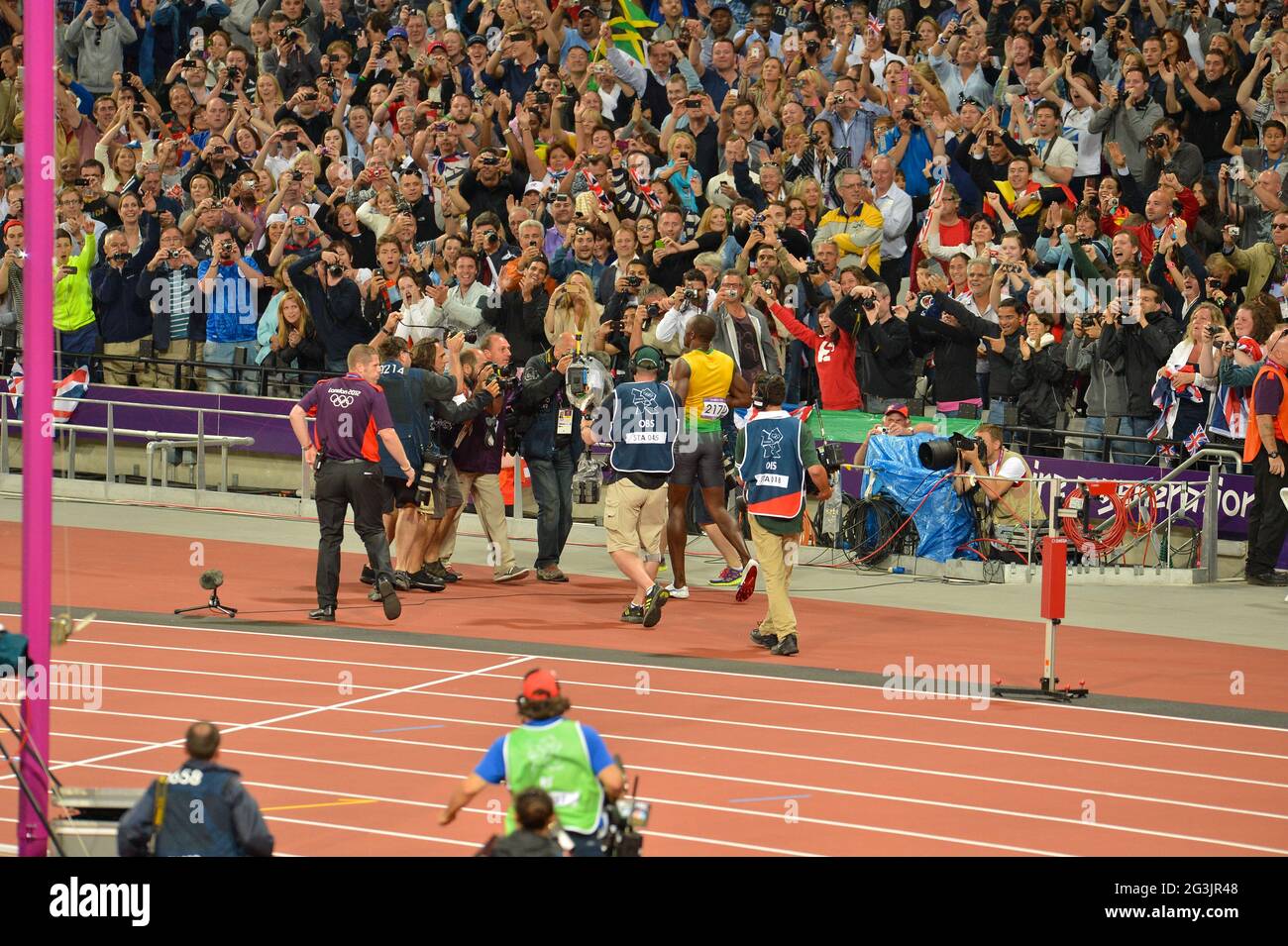 LONDRES, ANGLETERRE - 5 AOÛT, lors de la séance de soirée d'athlétisme au stade olympique le 5 août 2012 à Londres, Angleterre photo de Roger Sedres / Gallo Images Banque D'Images