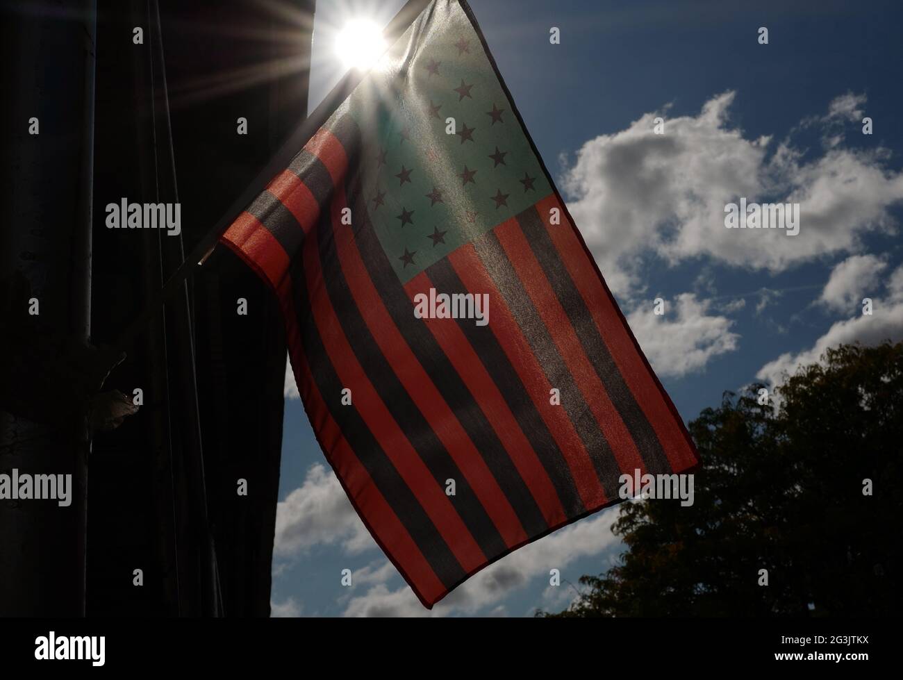 Drapeau afro-américain Banque D'Images