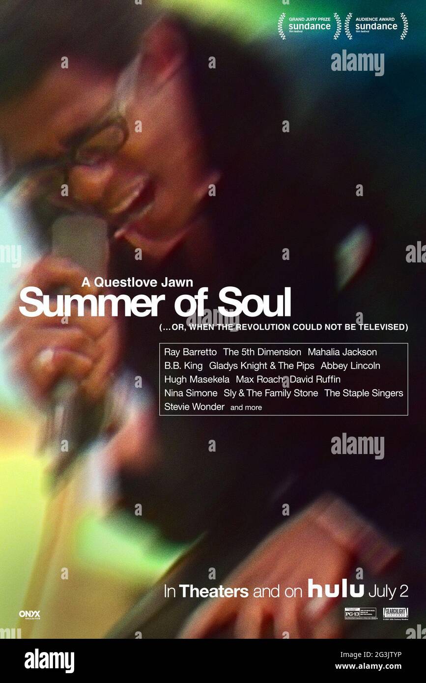 DATE DE SORTIE : 2 juin. 2021 TITRE: Été de l'âme (... Ou, quand la Révolution ne pouvait pas être télédiffusée) STUDIO: Searchlight Pictures DIRECTEUR: Questlove (comme Ahmir-Khalib Thompson) PARCELLE: L'été de l'âme (... ou, quand la Révolution ne pouvait pas être télévisée) est un long documentaire sur le légendaire Festival culturel Harlem de 1969 qui a célébré la musique et la culture afro-américaines, et a promu la fierté et l'unité des Noirs. AVEC: DAVID RUFFIN poster Art. (Credit image: © Searchlight Pictures/Entertainment Pictures) Banque D'Images
