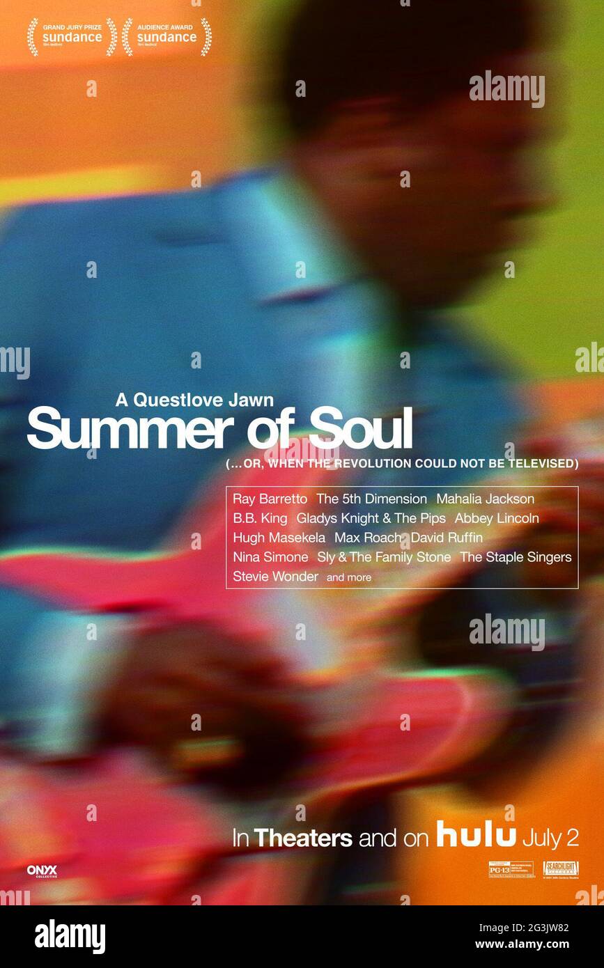 DATE DE SORTIE : 2 juin. 2021 TITRE: Été de l'âme (... Ou, quand la Révolution ne pouvait pas être télédiffusée) STUDIO: Searchlight Pictures DIRECTEUR: Questlove (comme Ahmir-Khalib Thompson) PARCELLE: L'été de l'âme (... ou, quand la Révolution ne pouvait pas être télévisée) est un long documentaire sur le légendaire Festival culturel Harlem de 1969 qui a célébré la musique et la culture afro-américaines, et a promu la fierté et l'unité des Noirs. AVEC: B.B. POSTER KING (Credit image: © Searchlight Pictures/Entertainment Pictures) Banque D'Images