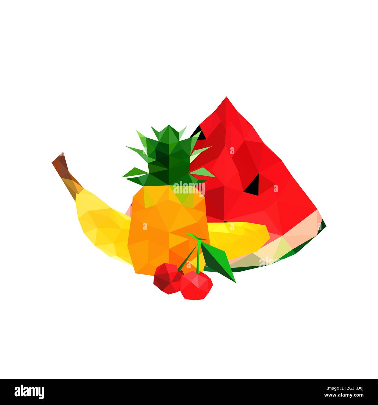 Illustration de fruits d'origami Banque D'Images