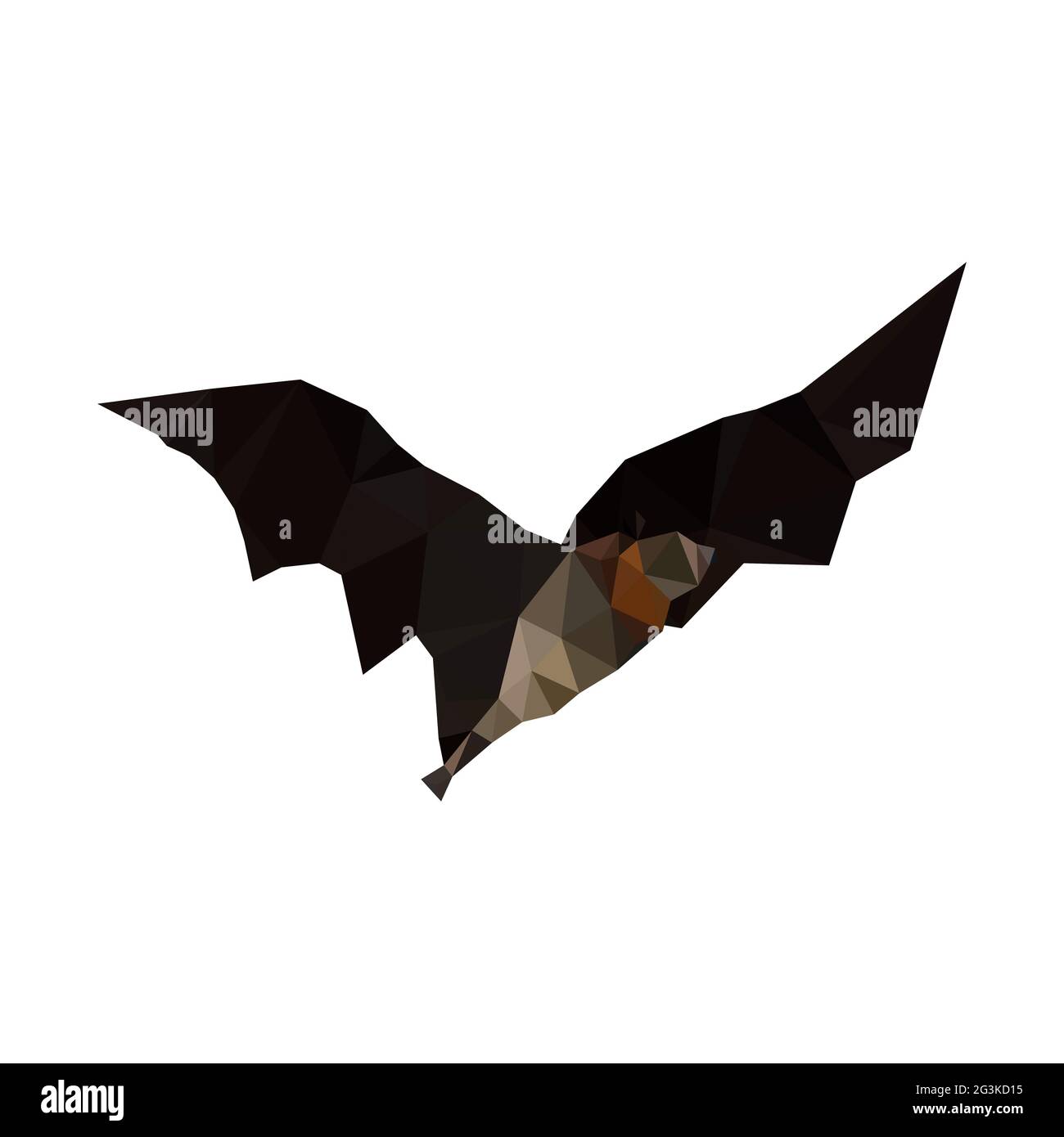 Illustration ou origami volant de la chauve-souris Banque D'Images