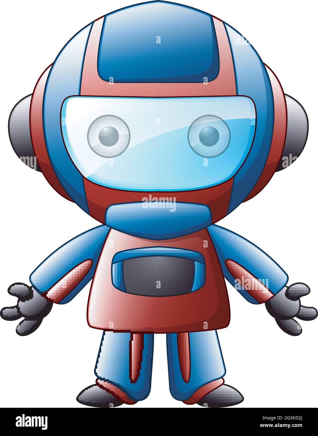 Dessin animé jouet robot sur fond blanc Image Vectorielle Stock - Alamy