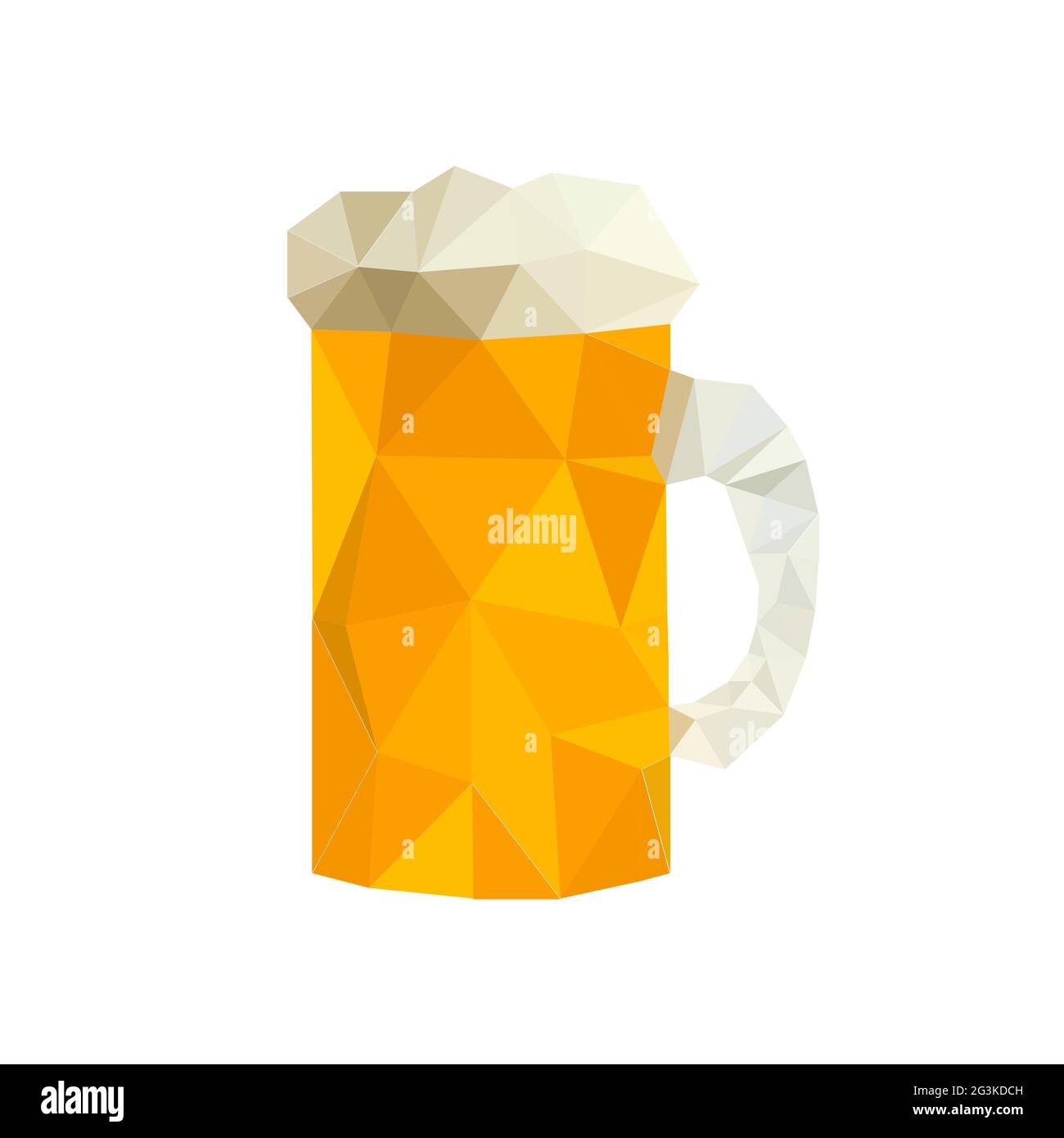 Illustration d'un design moderne avec une bière à l'origami Banque D'Images