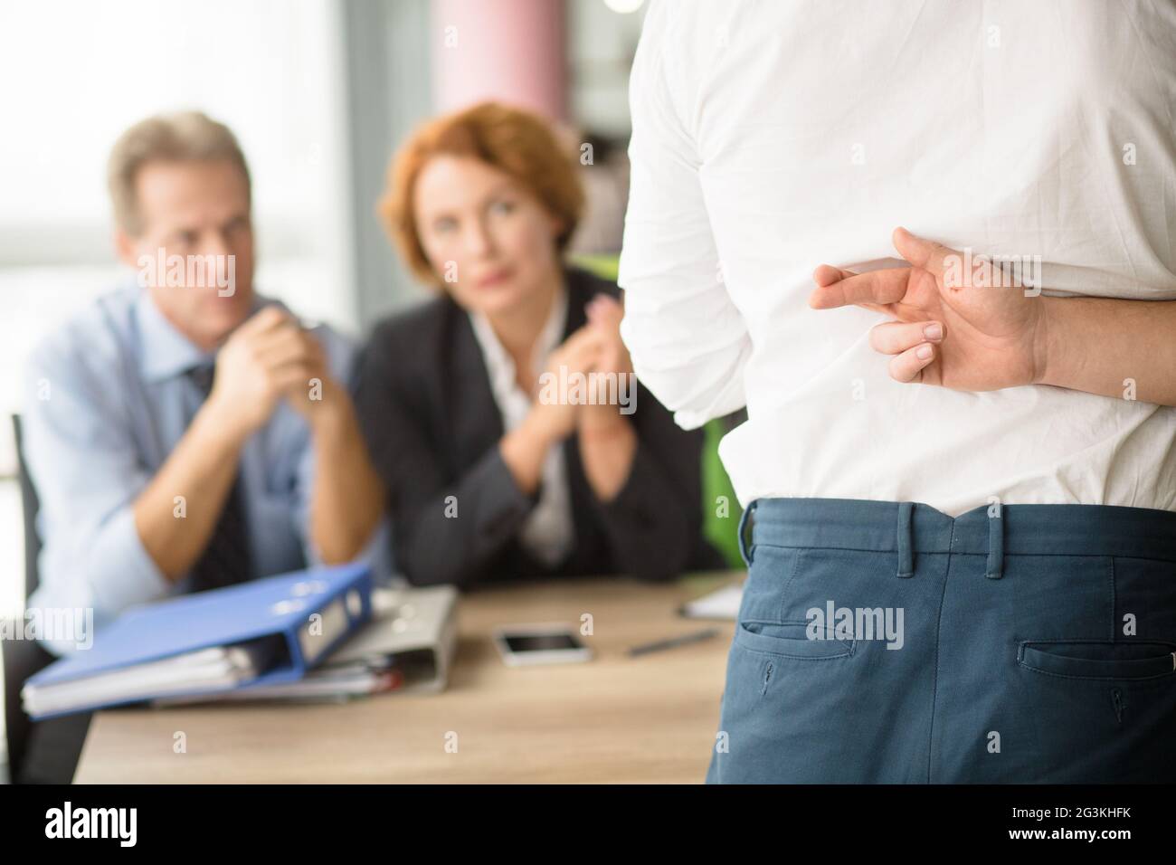 Job interview in office Banque D'Images