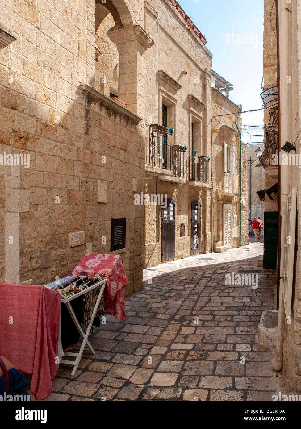 Polignano a Mare, Italie - le 17 septembre 2019 : Le charmant et romantique de la vieille ville historique de Polignano a Mare, Pouilles, Italie Banque D'Images