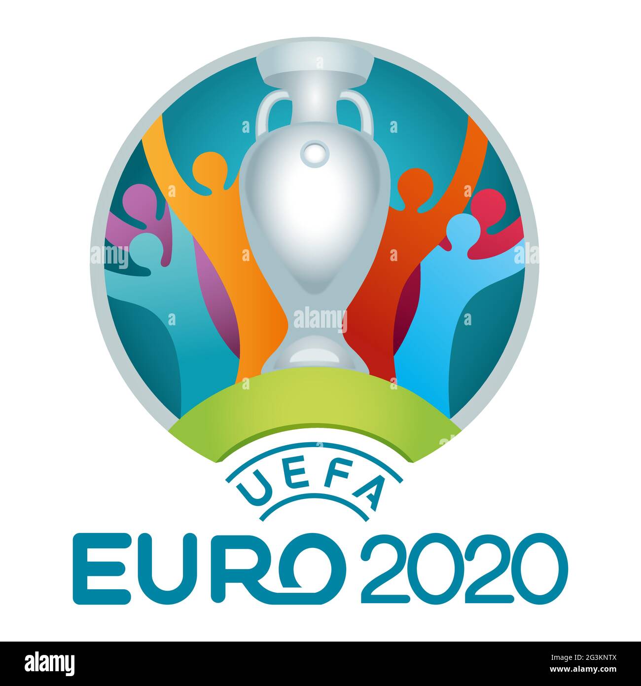 Vinnytsia, Ukraine - 16 juin 2021 UEFA EURO 2020 logo isolé sur fond blanc Illustration de Vecteur