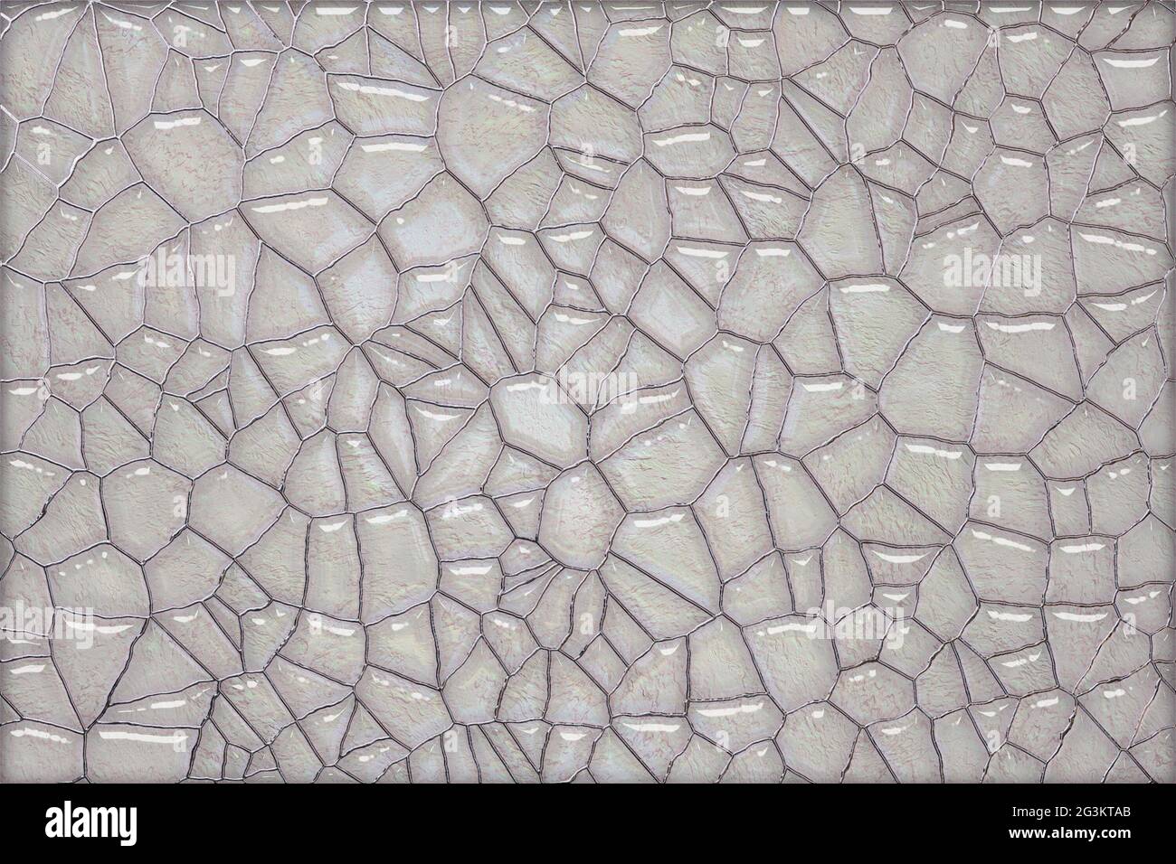 Mur gris fissuré avec effet de réflexion. Arrière-plan abstrait transparent Banque D'Images