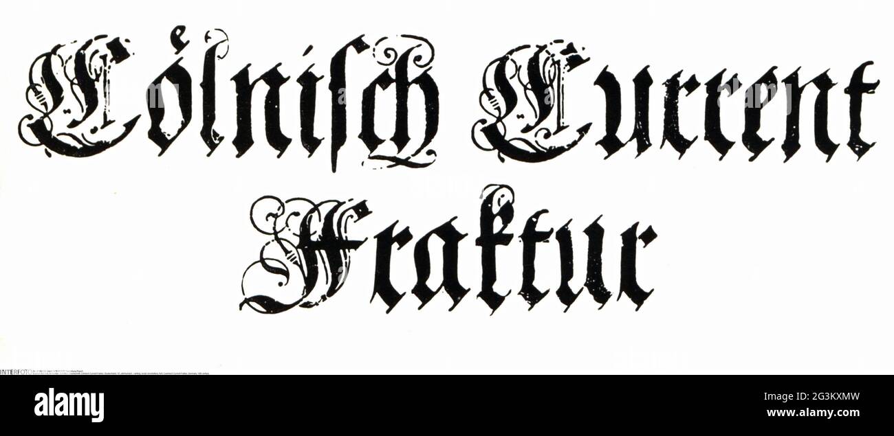 Écriture, script, lettres majuscules, police, Coelnisch current Fraktur, Allemagne, XVIe siècle, LE DROIT D'AUTEUR DE L'ARTISTE NE DOIT PAS ÊTRE AUTORISÉ Banque D'Images