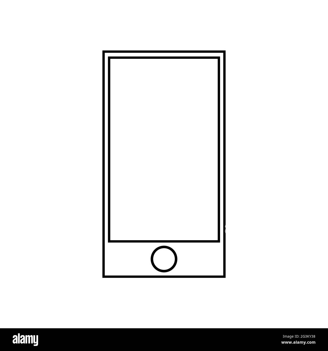 Icône de ligne téléphone. Contour stylisé smartphone isolé sur fond blanc. Vecteur de communication, négociation, consultation en ligne, com virtuel Illustration de Vecteur