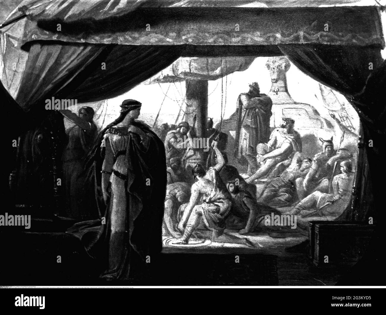 théâtre / théâtre, scène / conception de scène, 'Tristan et Isola', de Richard Wagner, DROITS-SUPPLÉMENTAIRES-AUTORISATION-INFO-NON-DISPONIBLE Banque D'Images