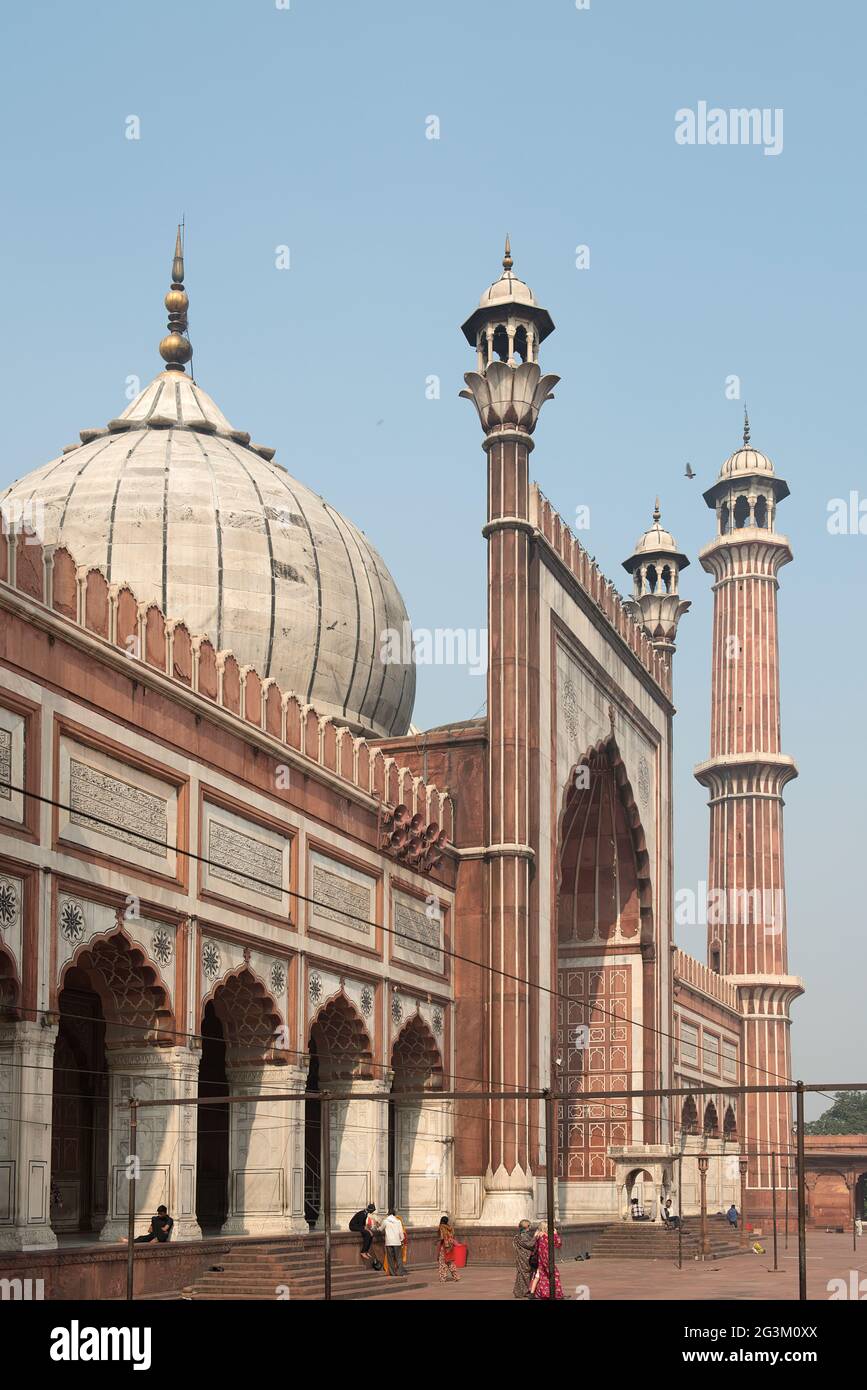 Jama Masjid, Delhi, Inde Banque D'Images