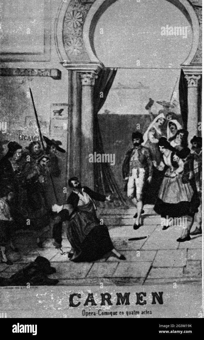 théâtre, opéra, 'Carmen', par Georges Bizet, livret: Henri Meilhac / Ludovic Halevy, DROITS-SUPPLÉMENTAIRES-AUTORISATION-INFO-NON-DISPONIBLE Banque D'Images