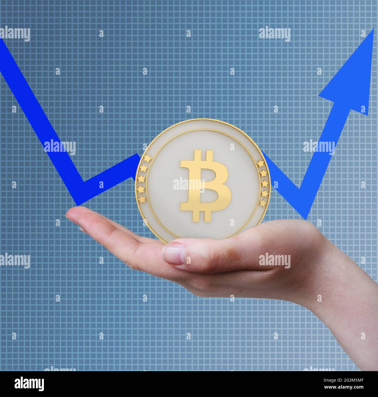 Augmentation du prix du Bitcoin Banque D'Images