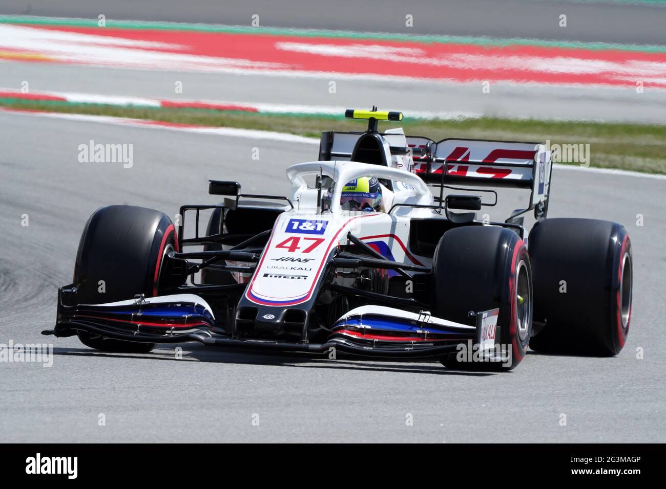 Formule 1 Aramco Gran Premio de Espana 2021. Mick Schumacher de l'écurie Haas F1 Team Banque D'Images