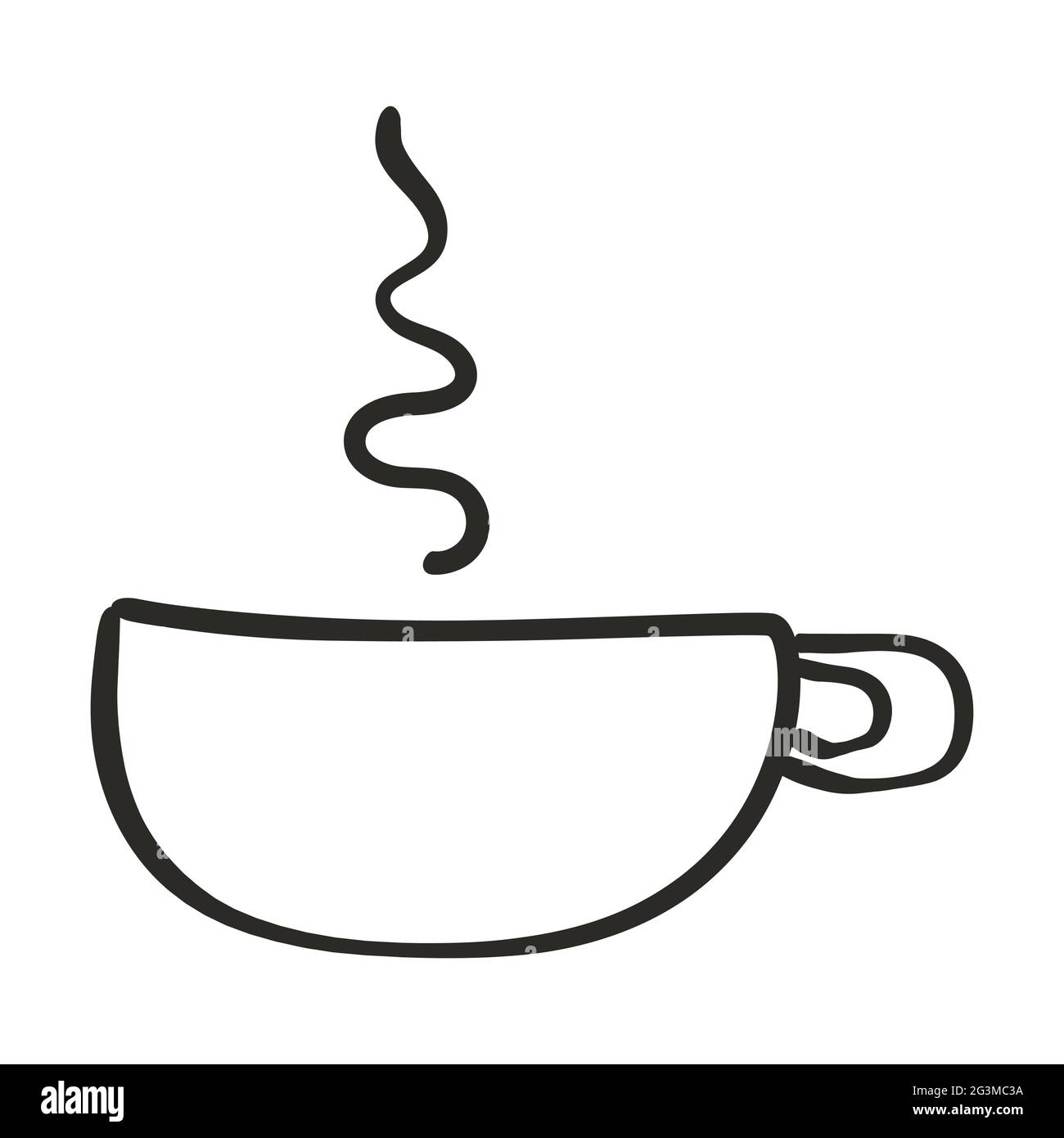 Tasse à café en forme de doodle. Illustration vectorielle Image Vectorielle  Stock - Alamy