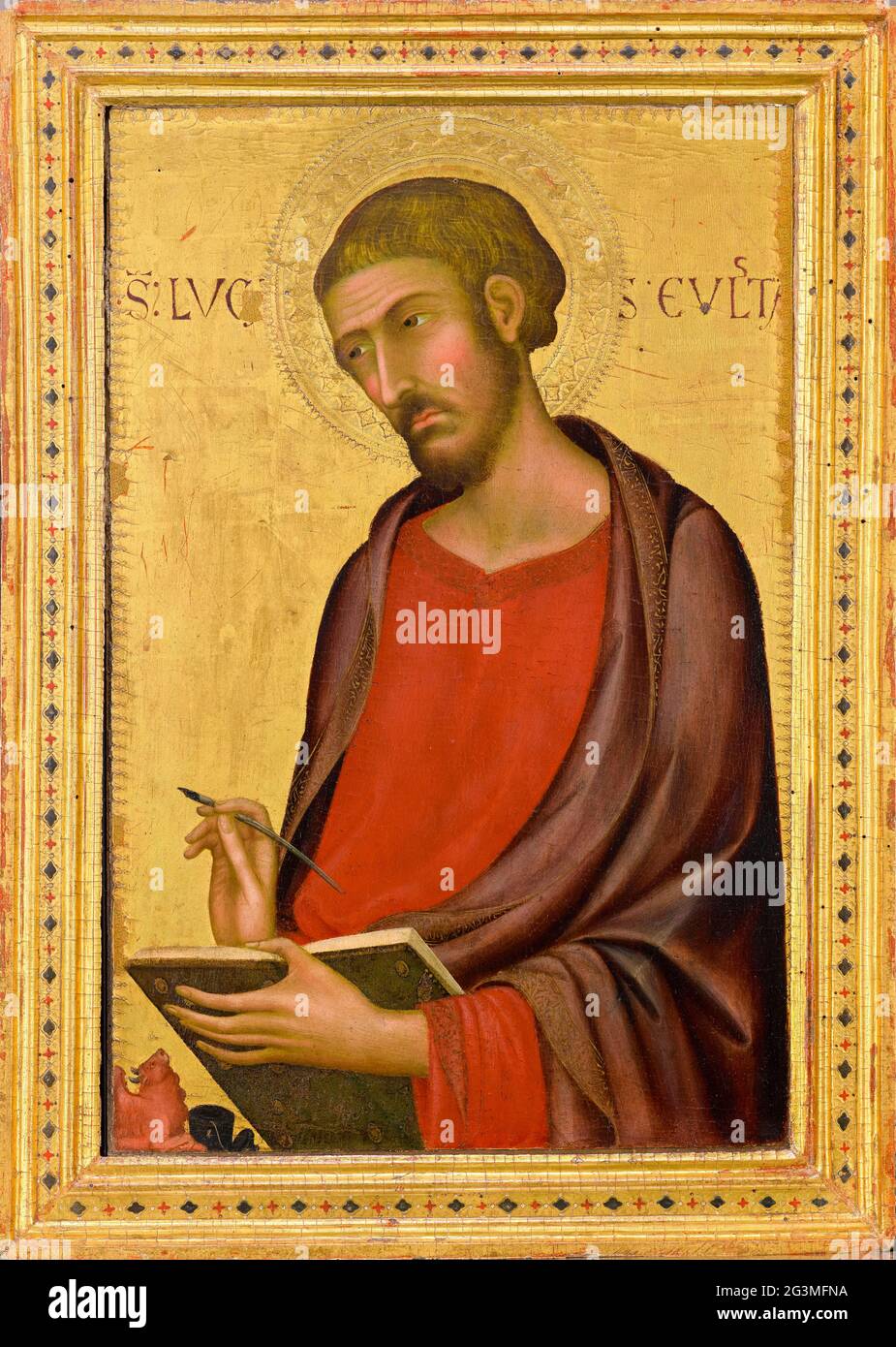 Saint Luke, portrait du XIVe siècle peint par Simone Martini , vers 1330-1335 Banque D'Images