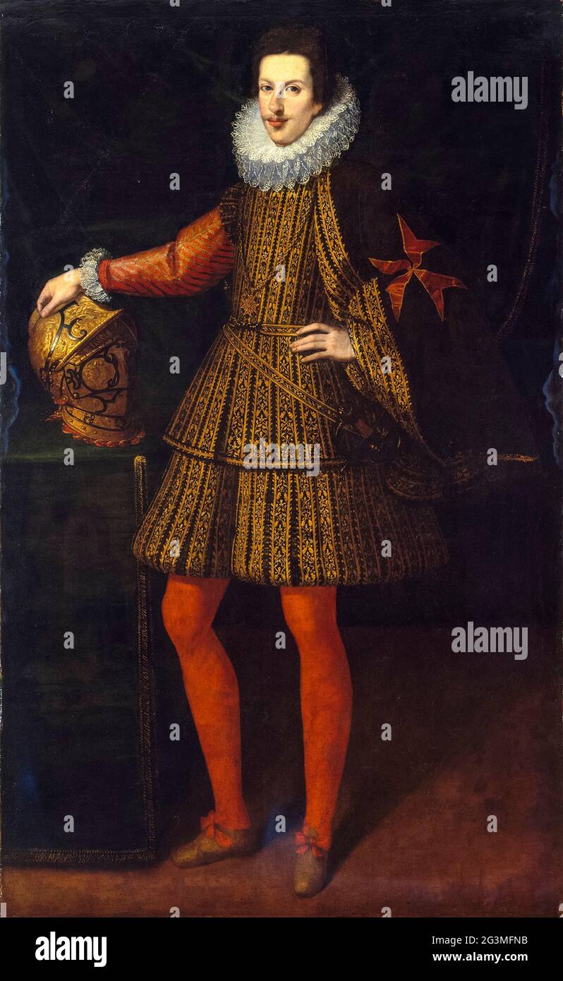 Cosimo II de' Medici (1590-1621) Grand-Duc de Toscane (1609-1621), portrait peint par l'atelier de Jutus Sumermans, 1597-1681 Banque D'Images