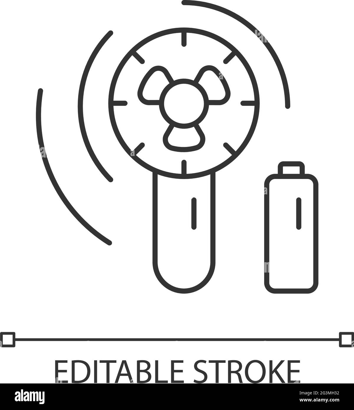 Icône linéaire du ventilateur de translation miniature Illustration de Vecteur