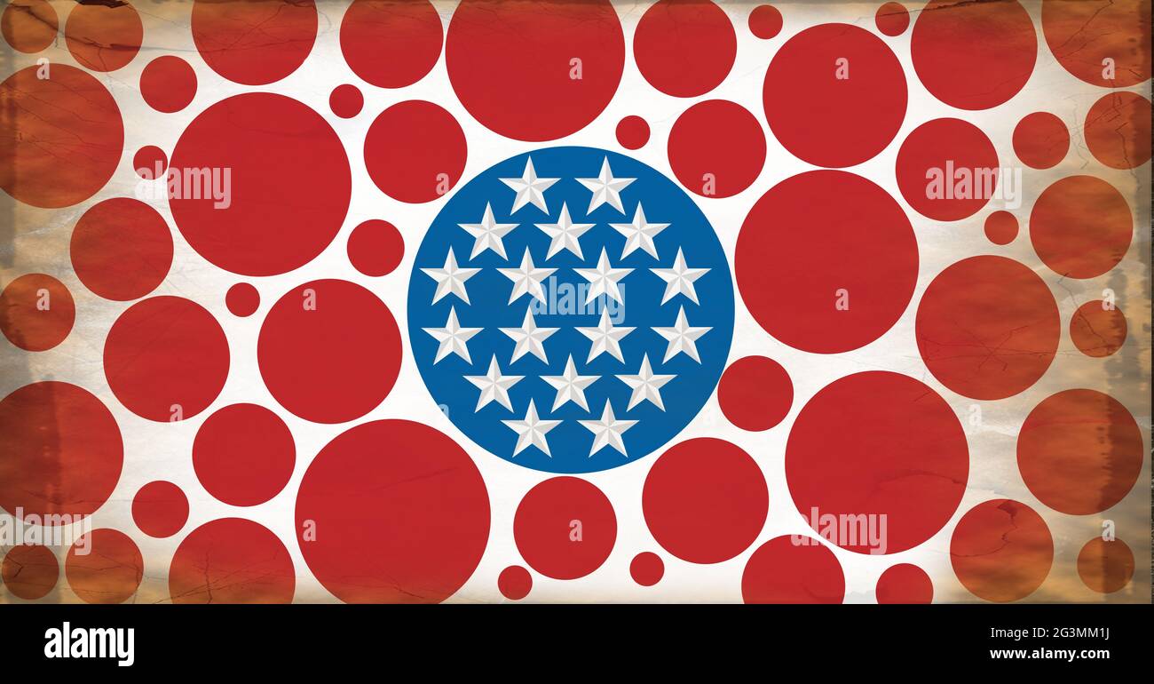 Composition d'étoiles et de rayures de drapeaux américains en détresse Banque D'Images