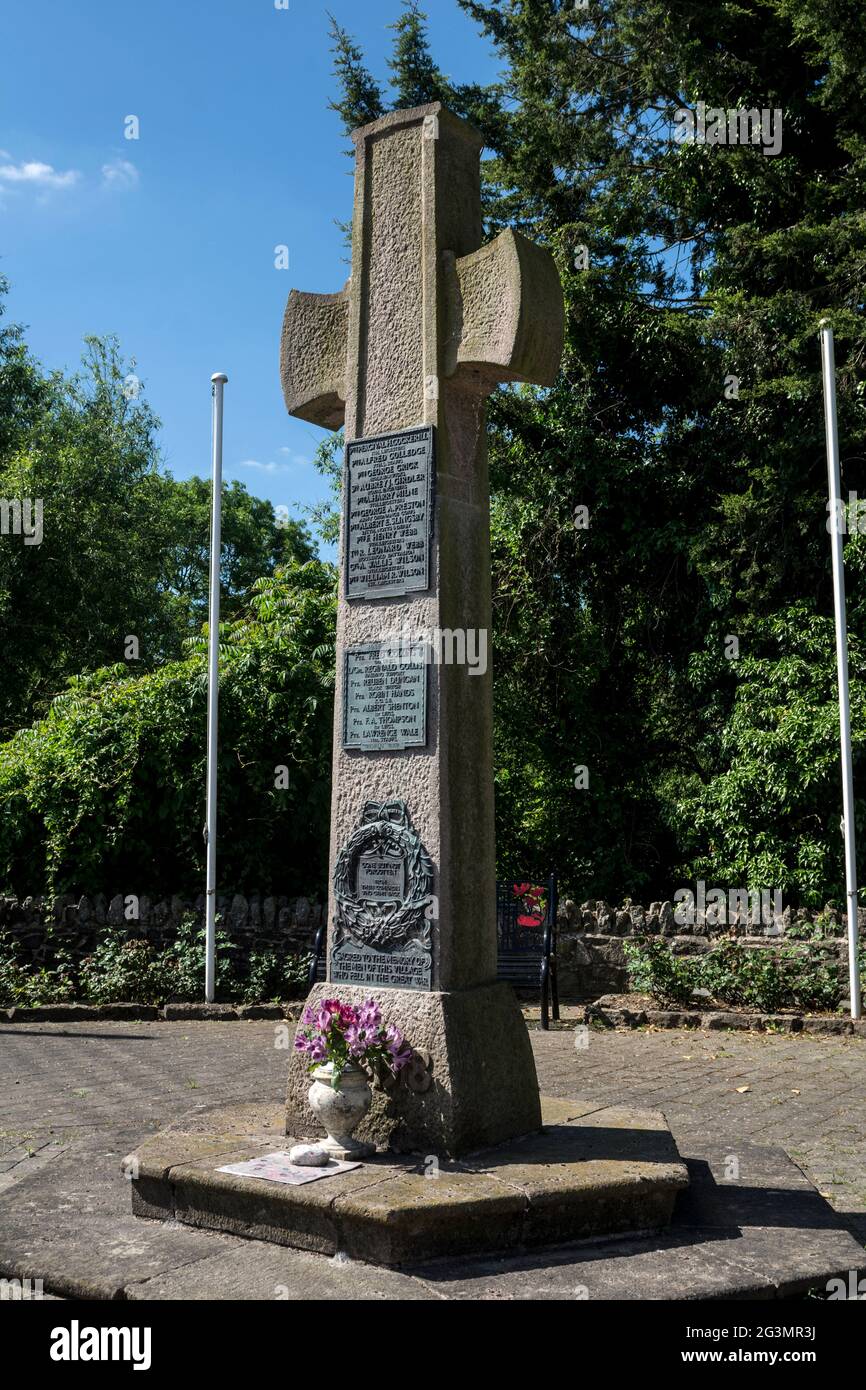 Le mémorial de guerre, village de Croft, Leicestershire, Angleterre, Royaume-Uni Banque D'Images