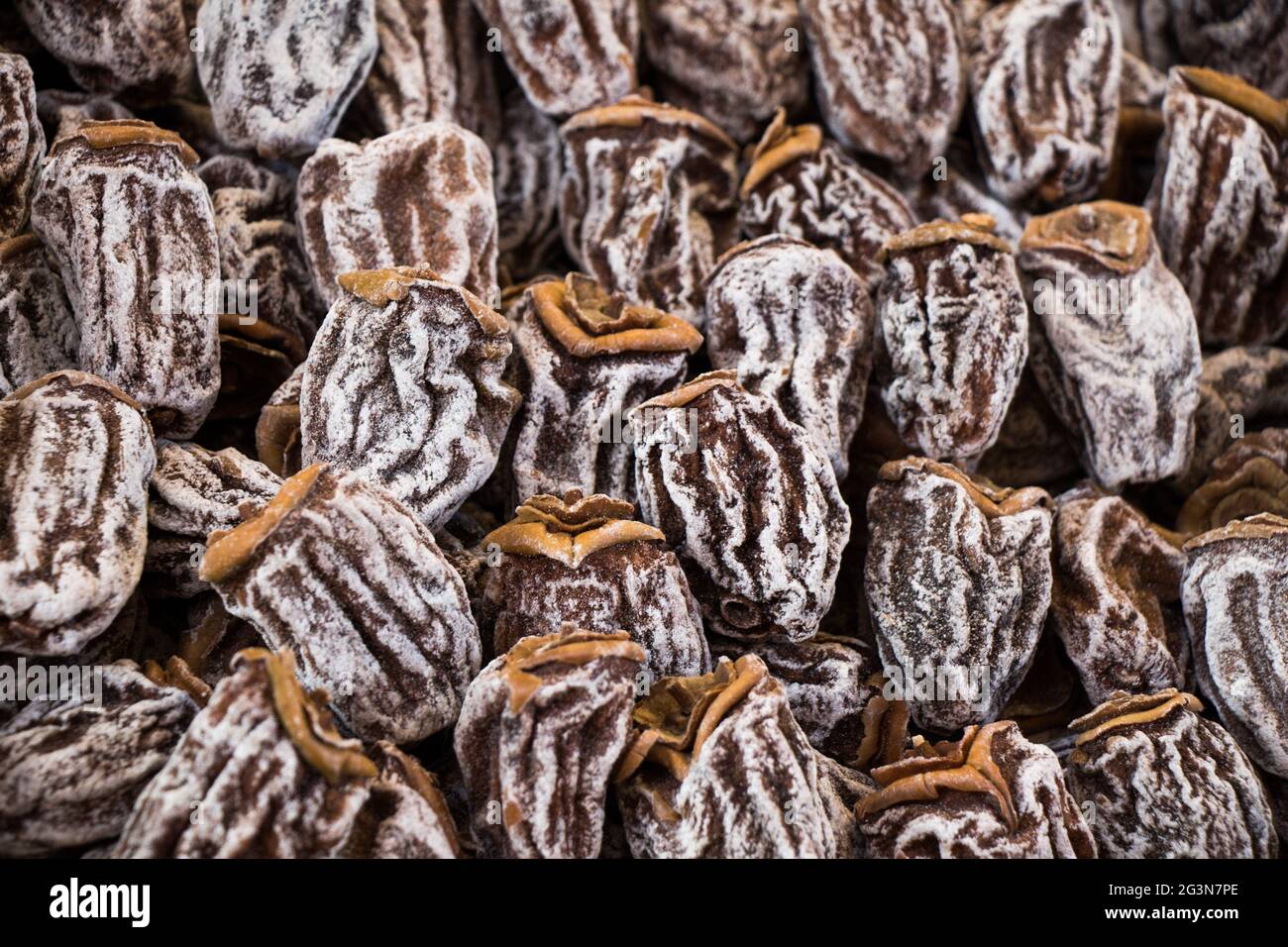 Persimmon sec au soleil comme fruit sec Banque D'Images