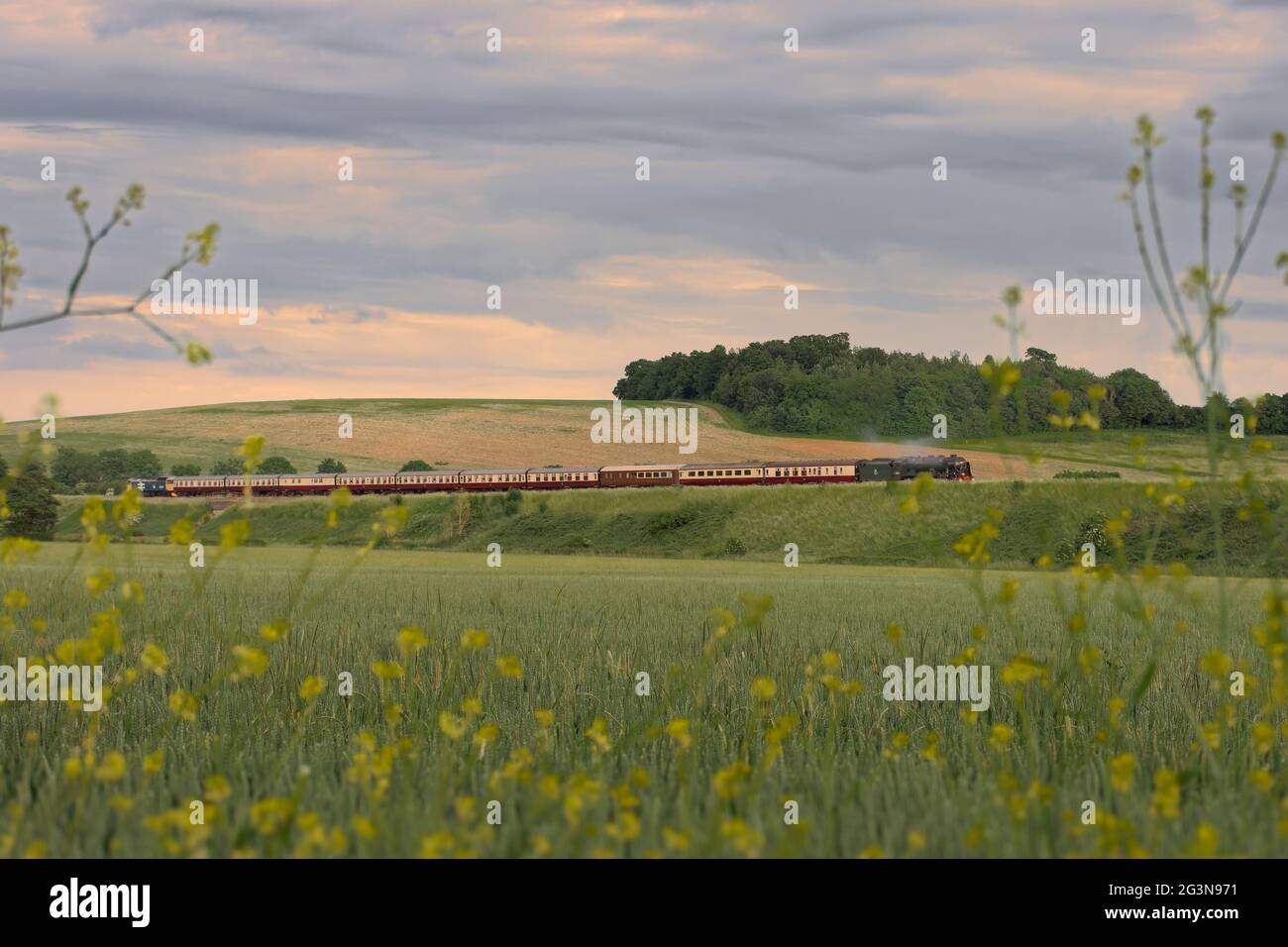 Train à vapeur Royal scot port de portsmouth express près de Bath Banque D'Images