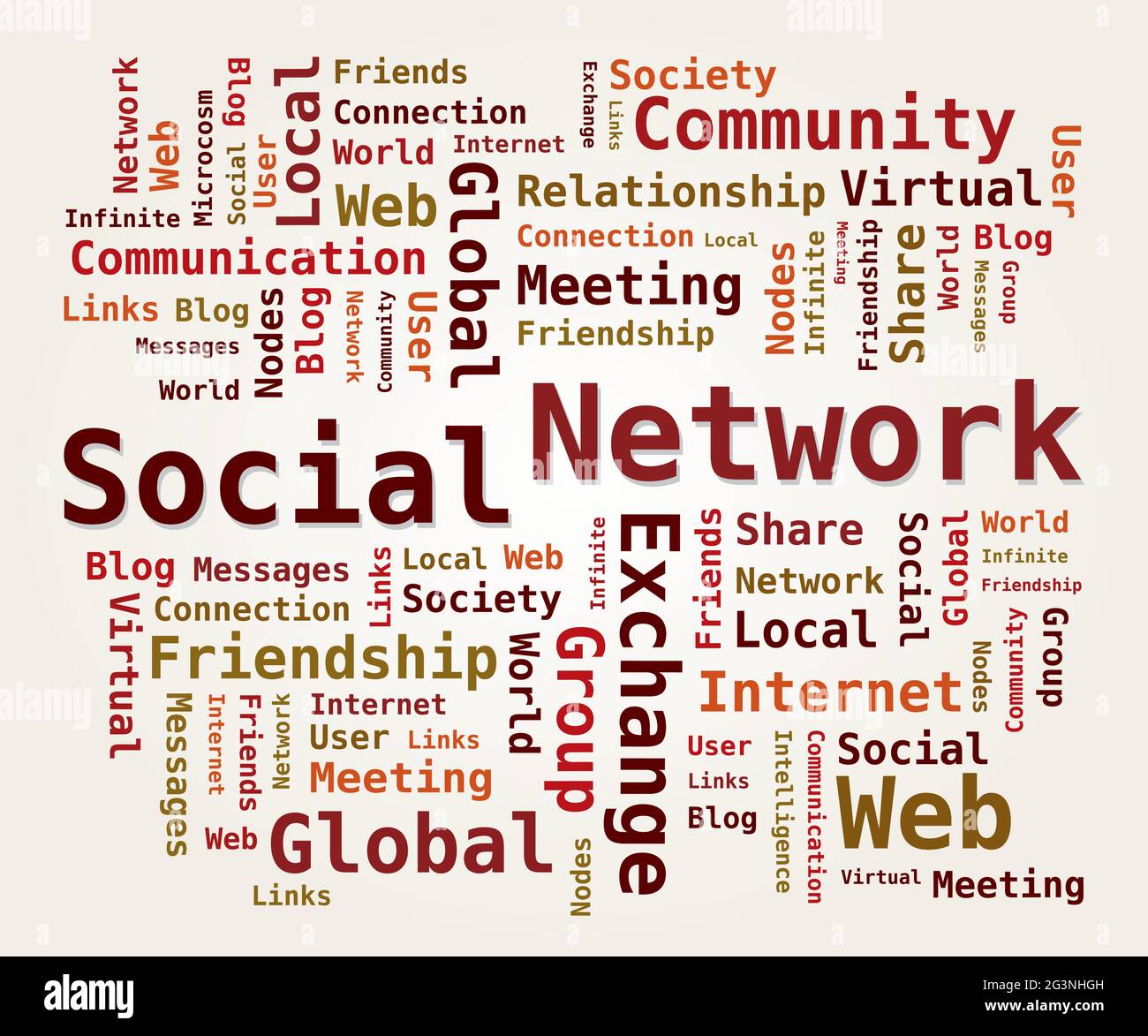 Word Cloud Tag social Network, Internet, Community Digital Illustration Illustration de Vecteur