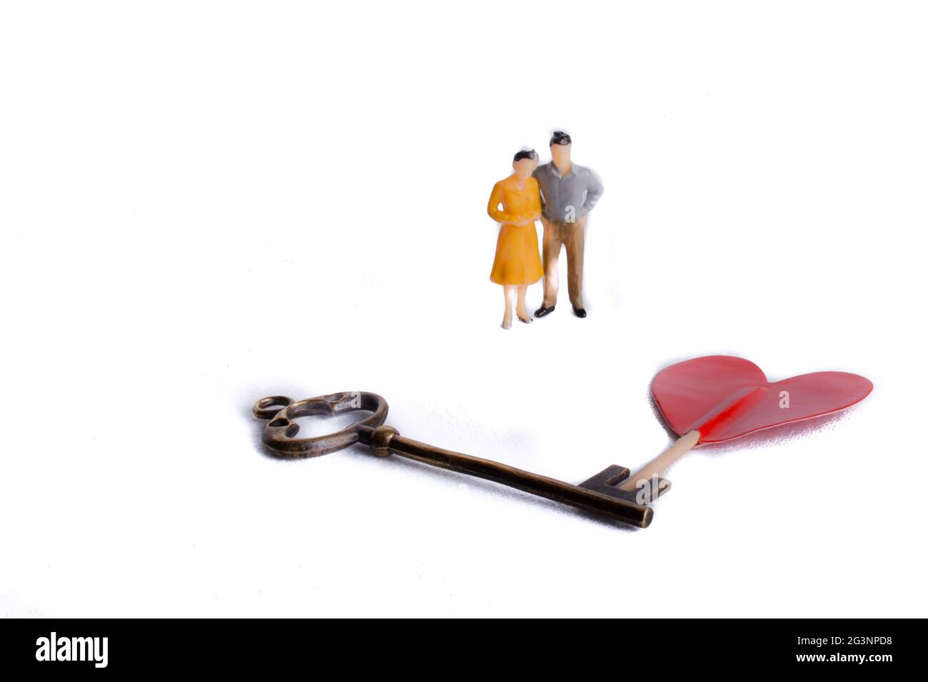 La clé d'un mariage réussi Banque D'Images