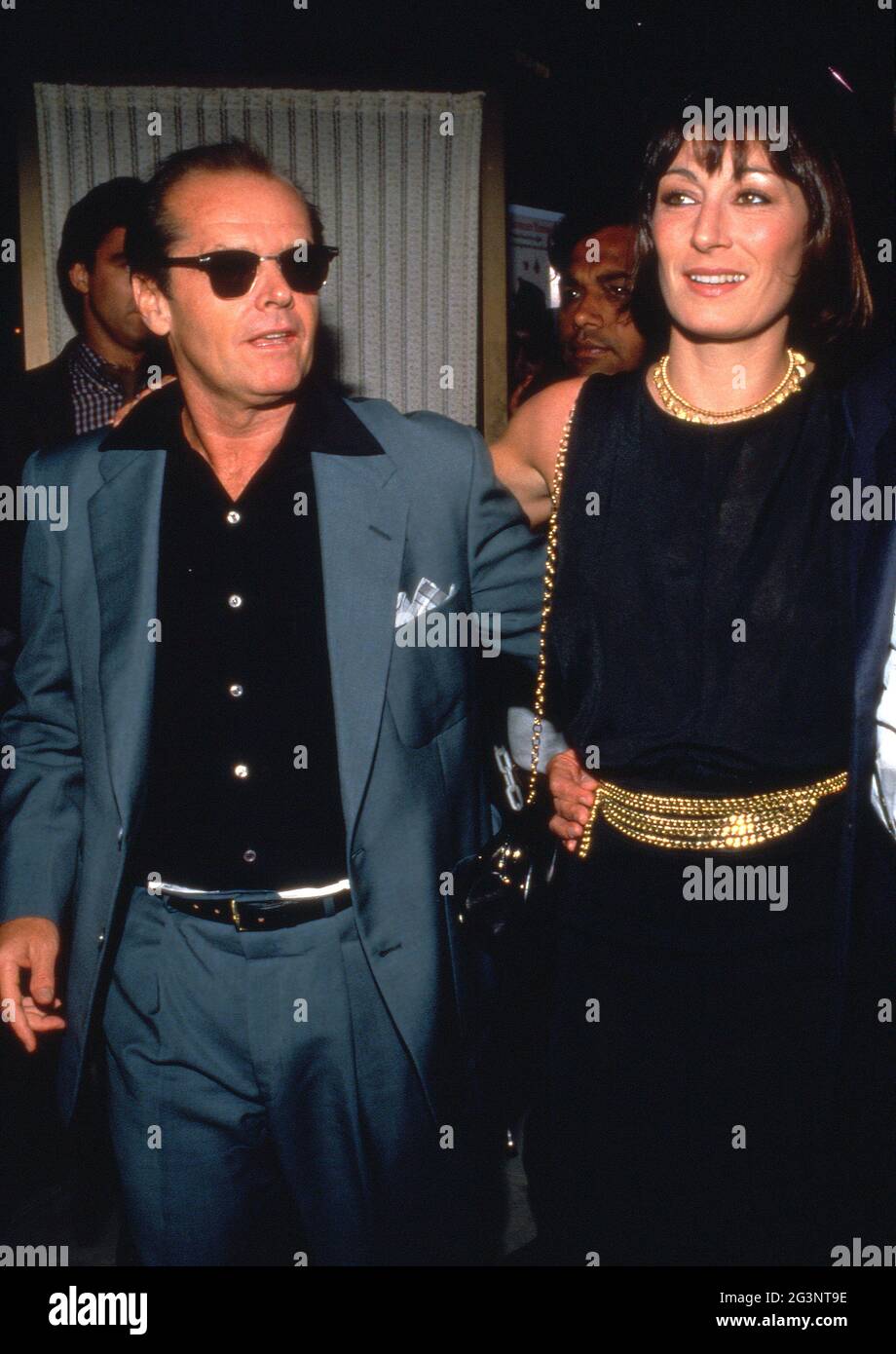 Jack Nicholson et Anjelica Huston Circa années 1980. Crédit: Ralph Dominguez/MediaPunch Banque D'Images