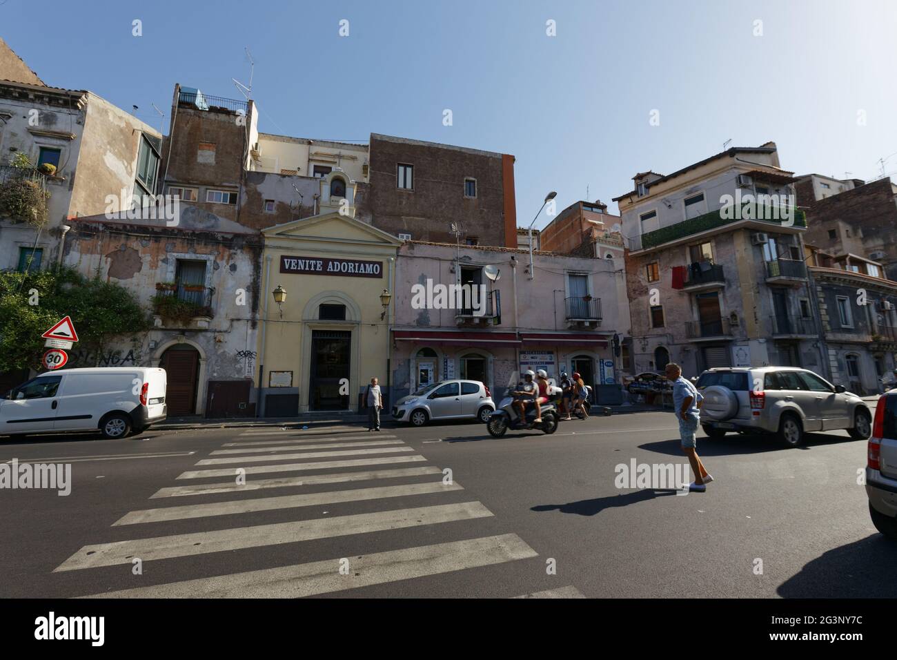 Via Cardinale Dusmet - Catane Italie Banque D'Images