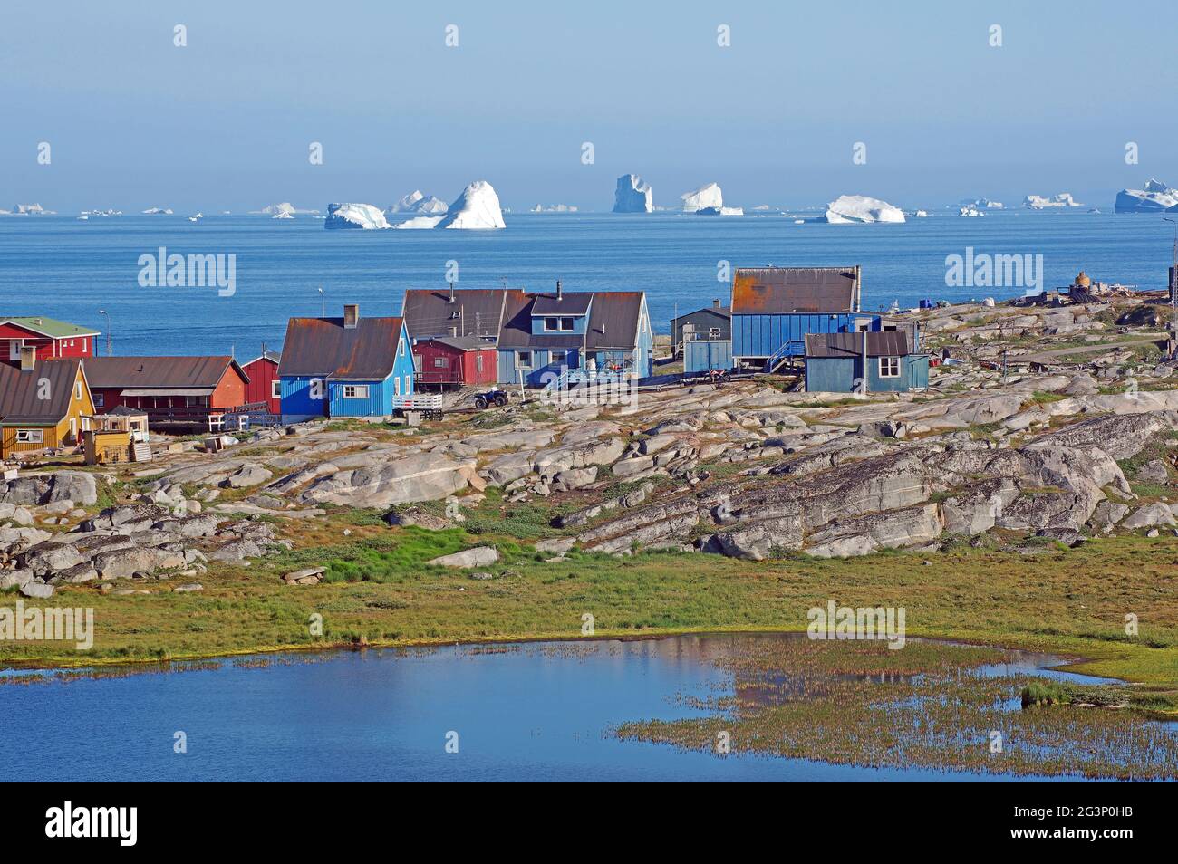 Quel endroit - vivre sur l'île de Disko Banque D'Images