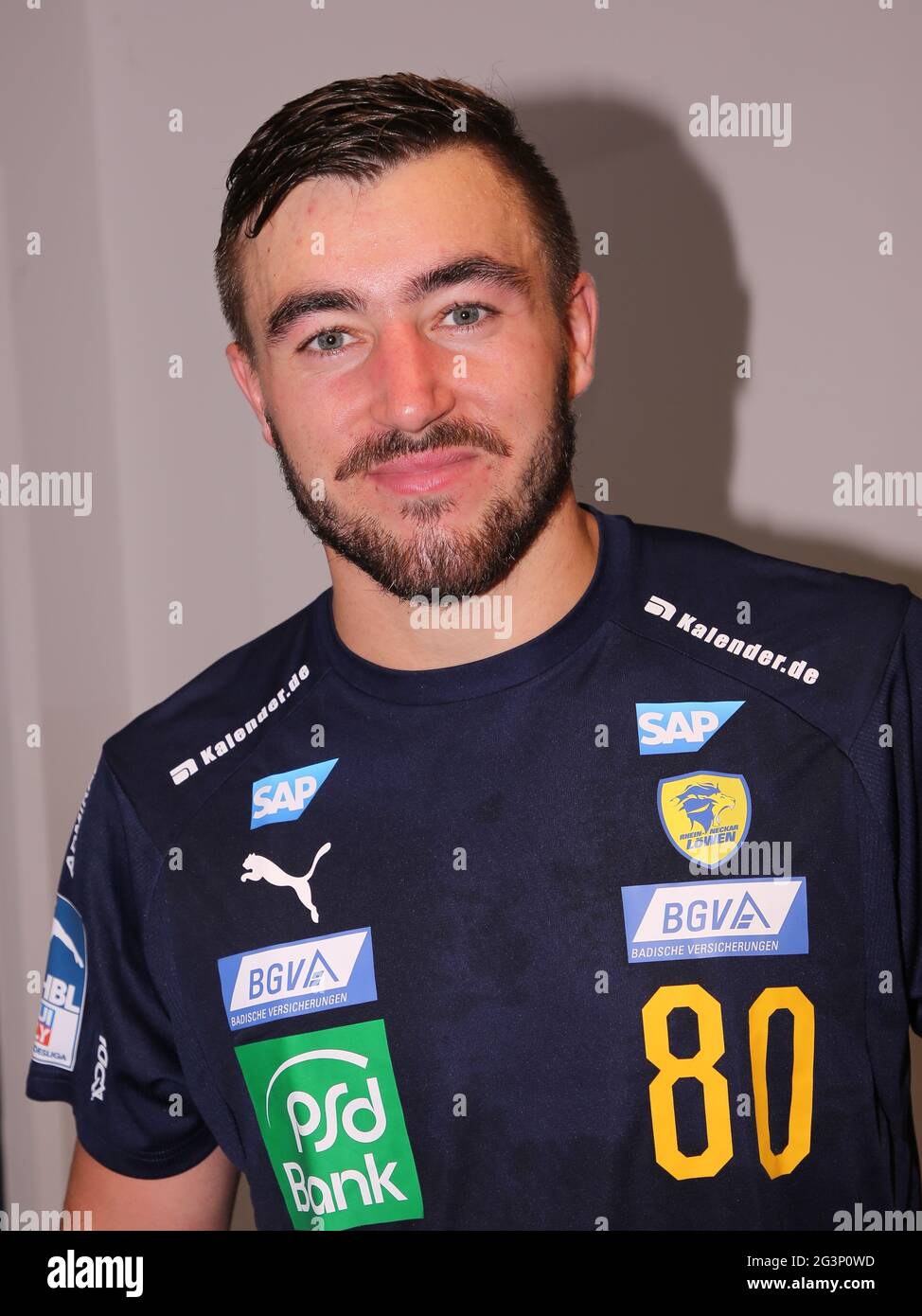 Jannik Kohlbacher Rhein-Neckar Löwen DHB HBL Liqui Moly Handball Bundesliga 2019-20 Banque D'Images