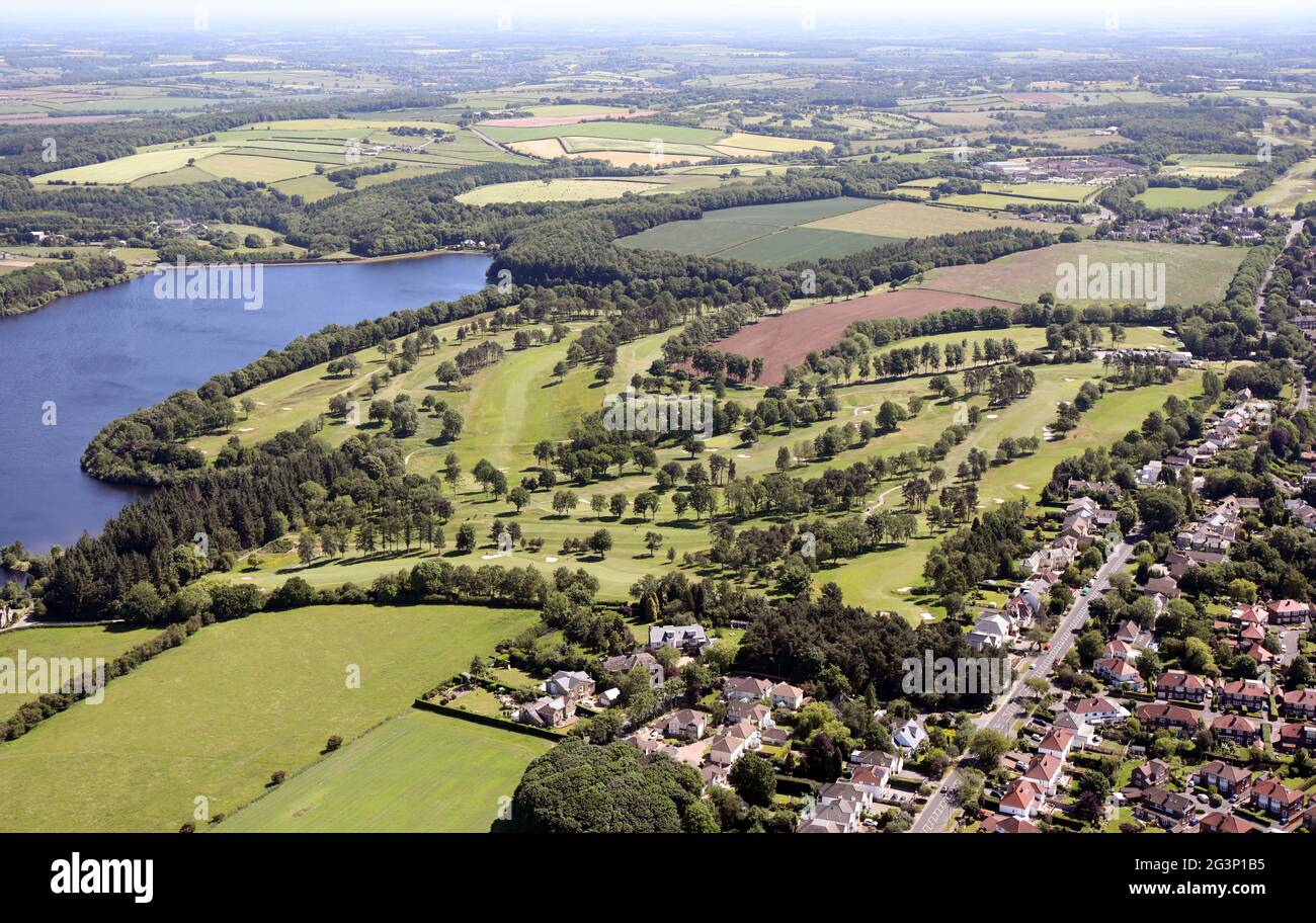 Vue aérienne du Sand Moor Golf Club, Allwoodley, Leeds 17 Banque D'Images