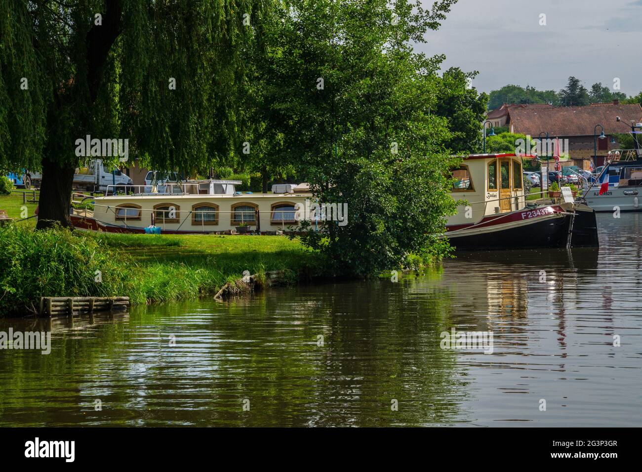 Canal entre digoin et roanne dans le forage de la Loire Banque D'Images