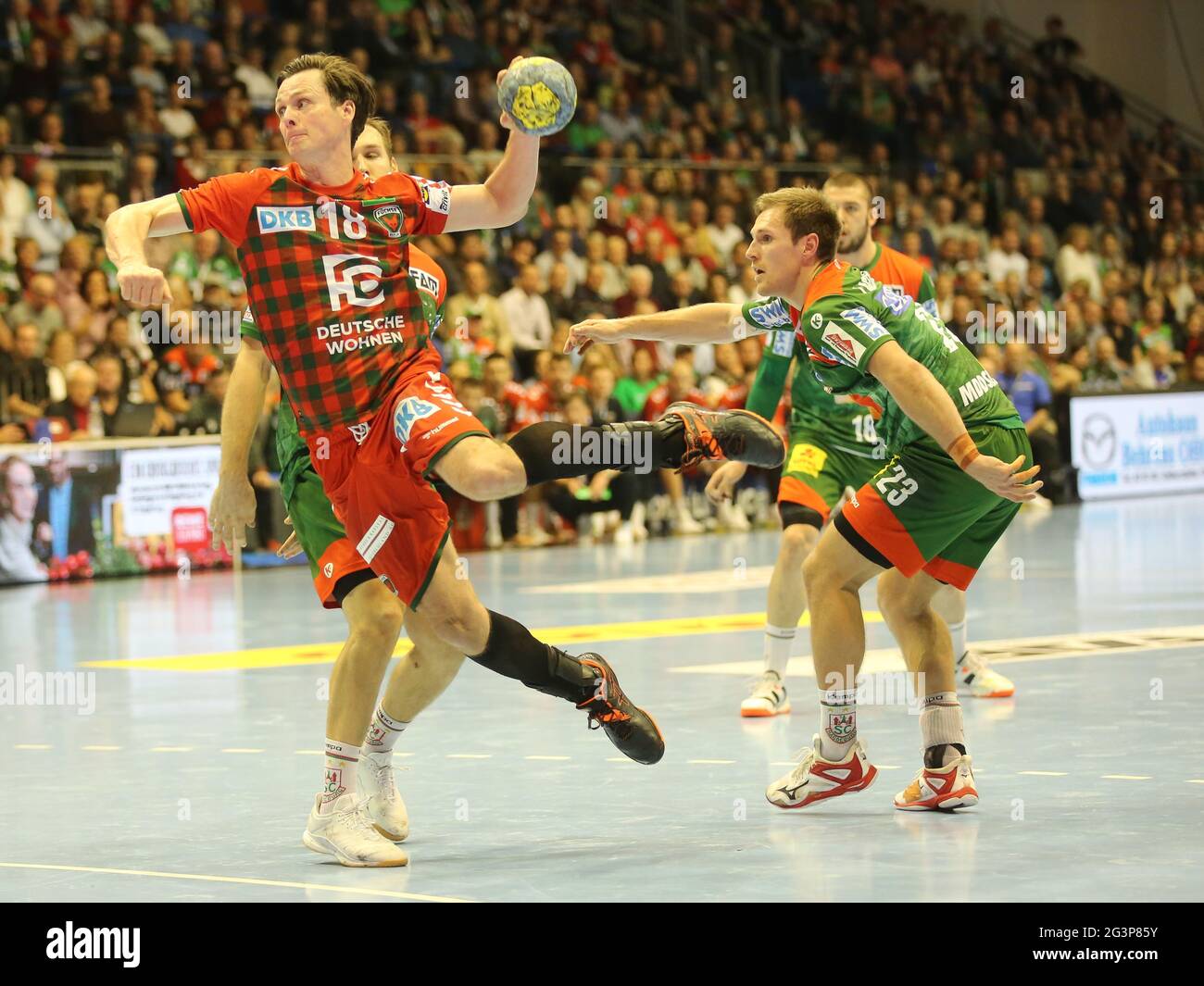 Joueur danois de handball Hans Lindberg Füchse Berlin DHB HBL Liqui Moly Handball Bundesliga Seas 19-20 Banque D'Images