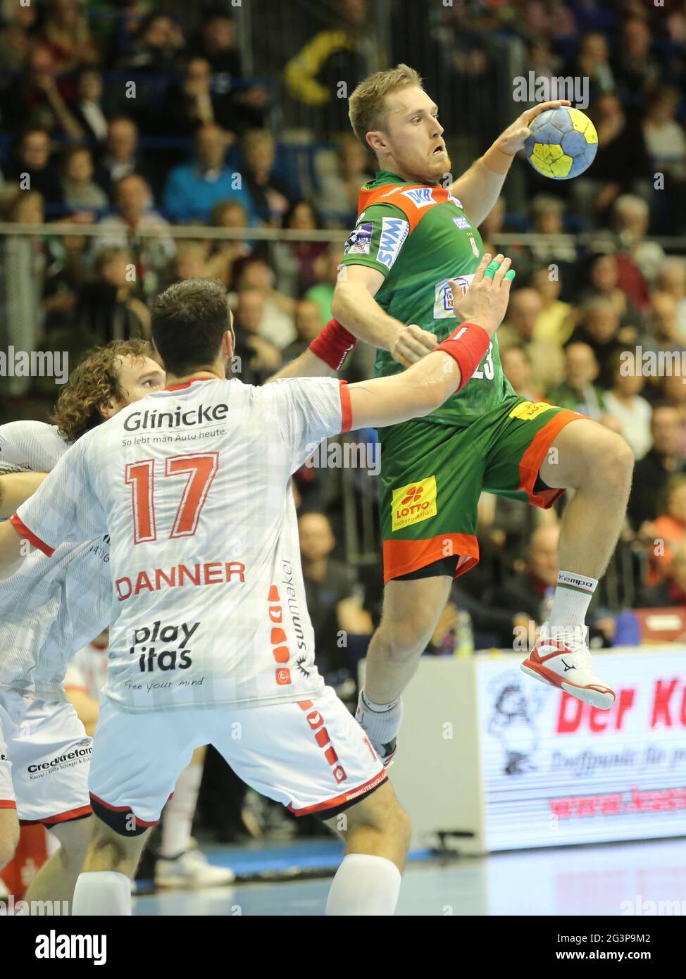 Joueur de handball suédois Albin Lagergren SC Magdeburg Liqui Moly HBL Handball Bundesliga saison 19-20 Banque D'Images