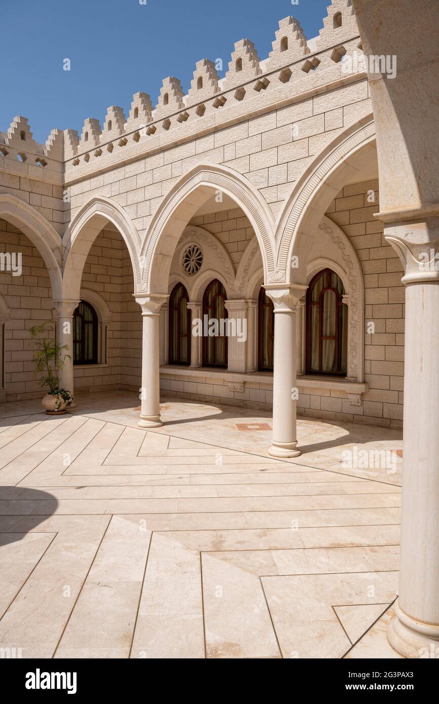 Le complexe du célèbre sanctuaire/tombeau Nabi Shuʿayb ou Nabi Shuaib situé près de Kfar Zeitim, Moshav Arbel. Israël Banque D'Images