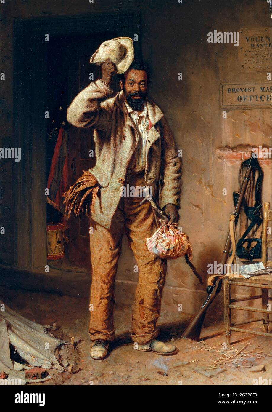 Un peu d'histoire de guerre : la contrebande par Thomas Waterman Wood (1823-1903), huile sur toile, 1865 Banque D'Images