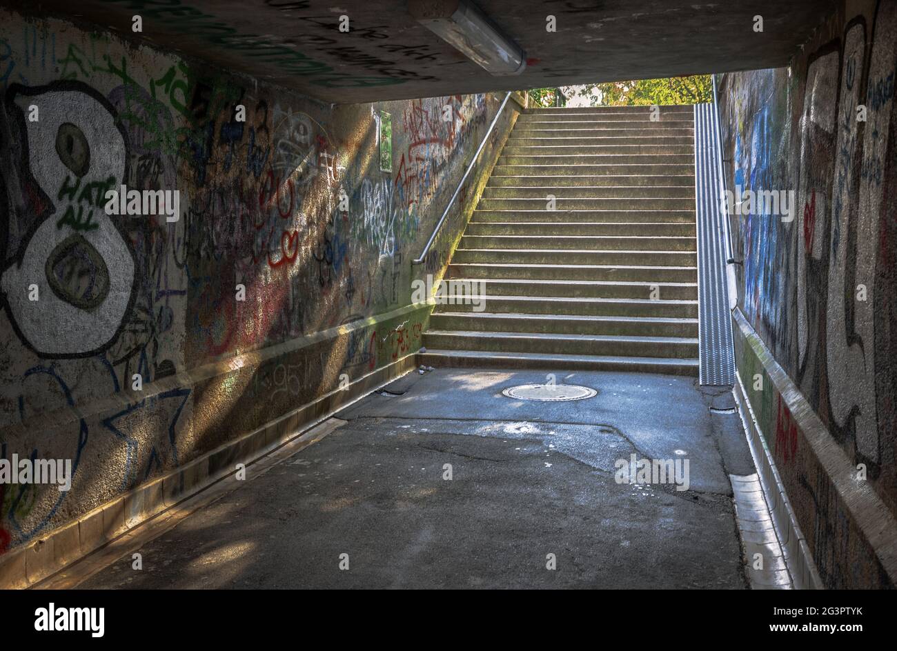 Le tunnel piéton Banque D'Images