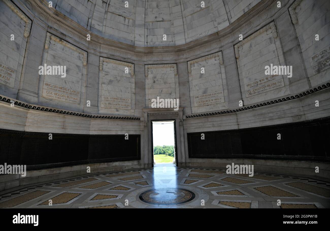 Monument de l'Illinois, parc militaire national de Vicksburg. Banque D'Images